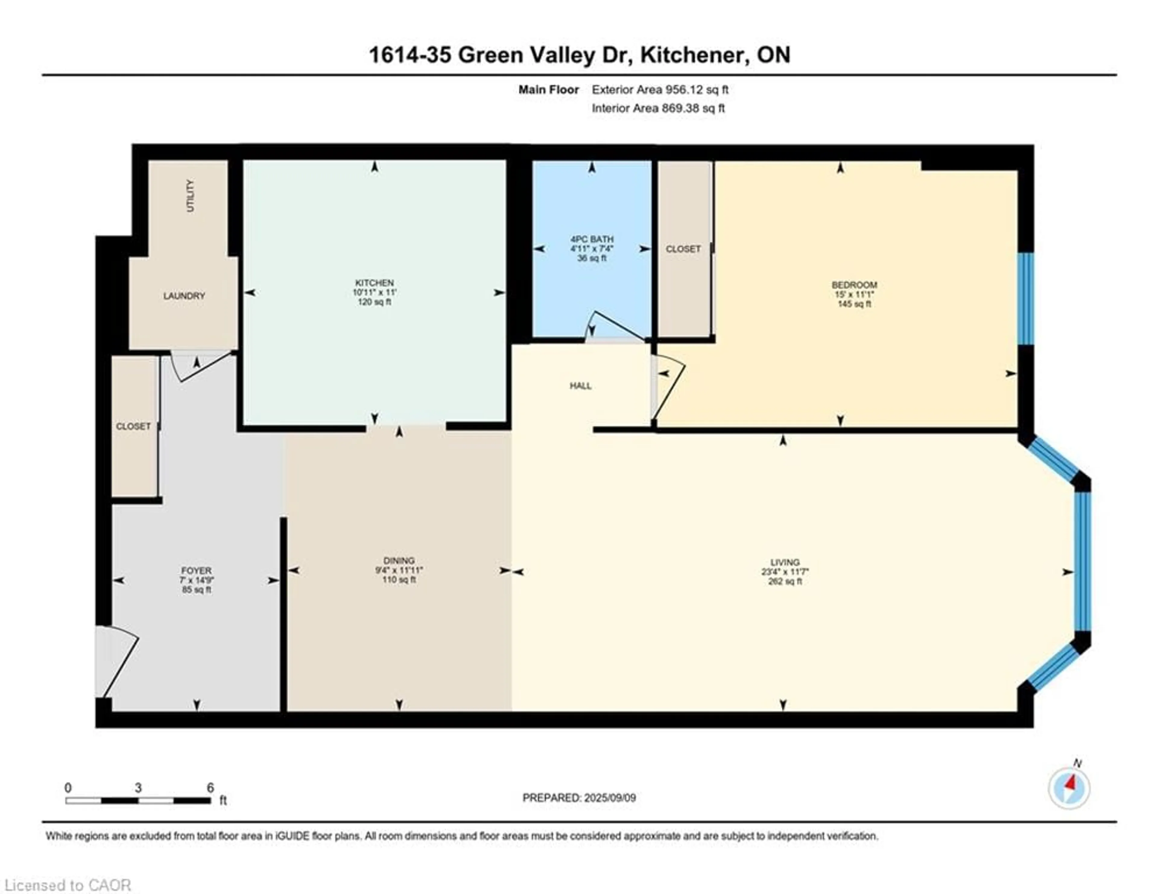 Floor plan for 35 Green Valley Dr #1614, Kitchener Ontario N2P 2A5