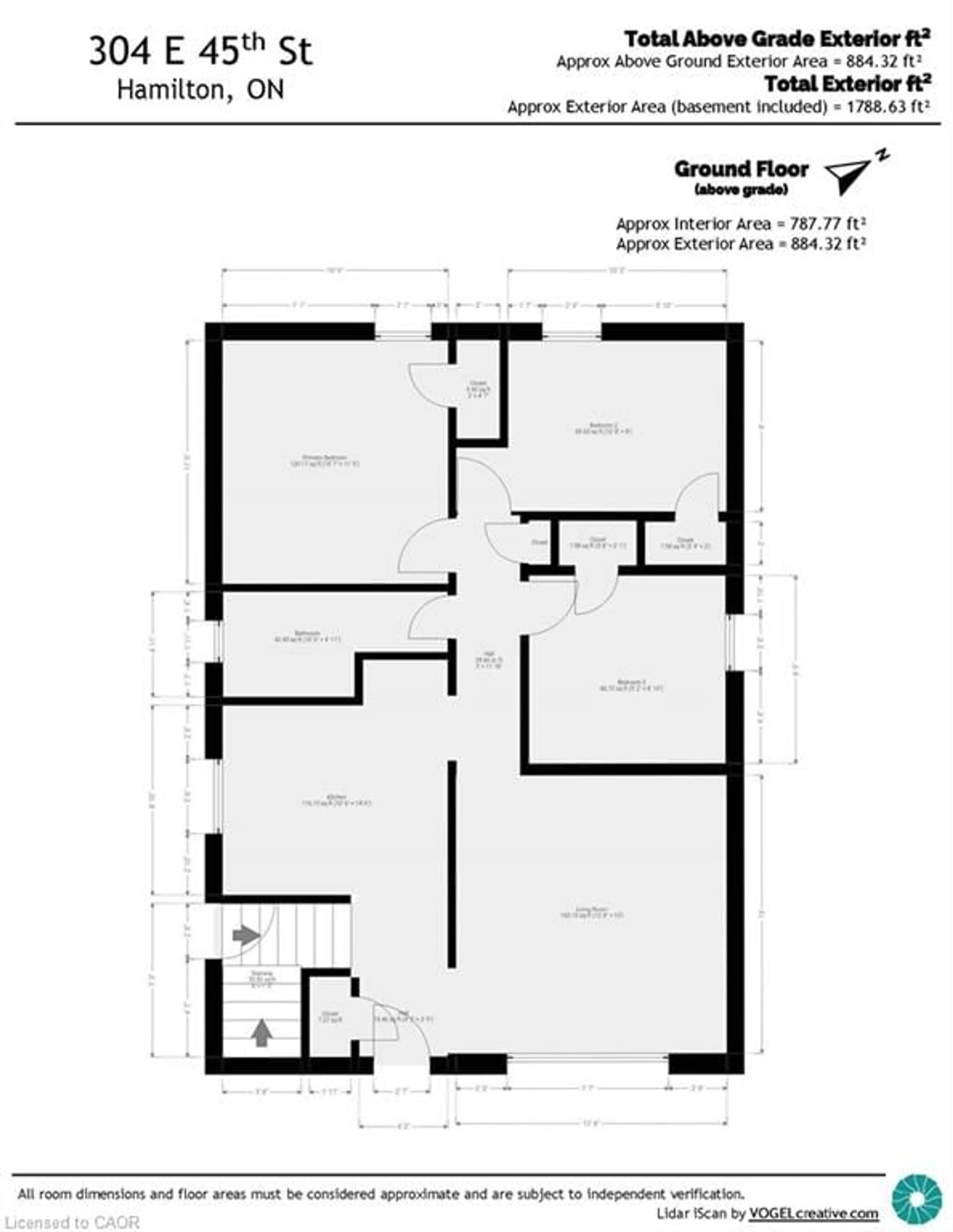 Floor plan for 304 East 45th St, Hamilton Ontario L8T 3K8
