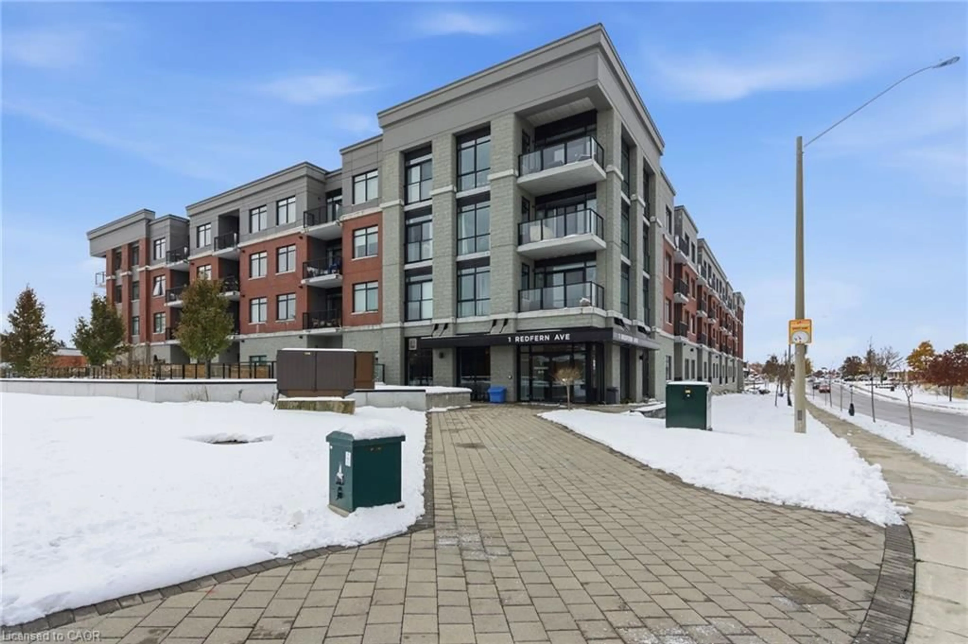 Patio, street for 1 Redfern Ave #120, Hamilton Ontario L9C 0E6