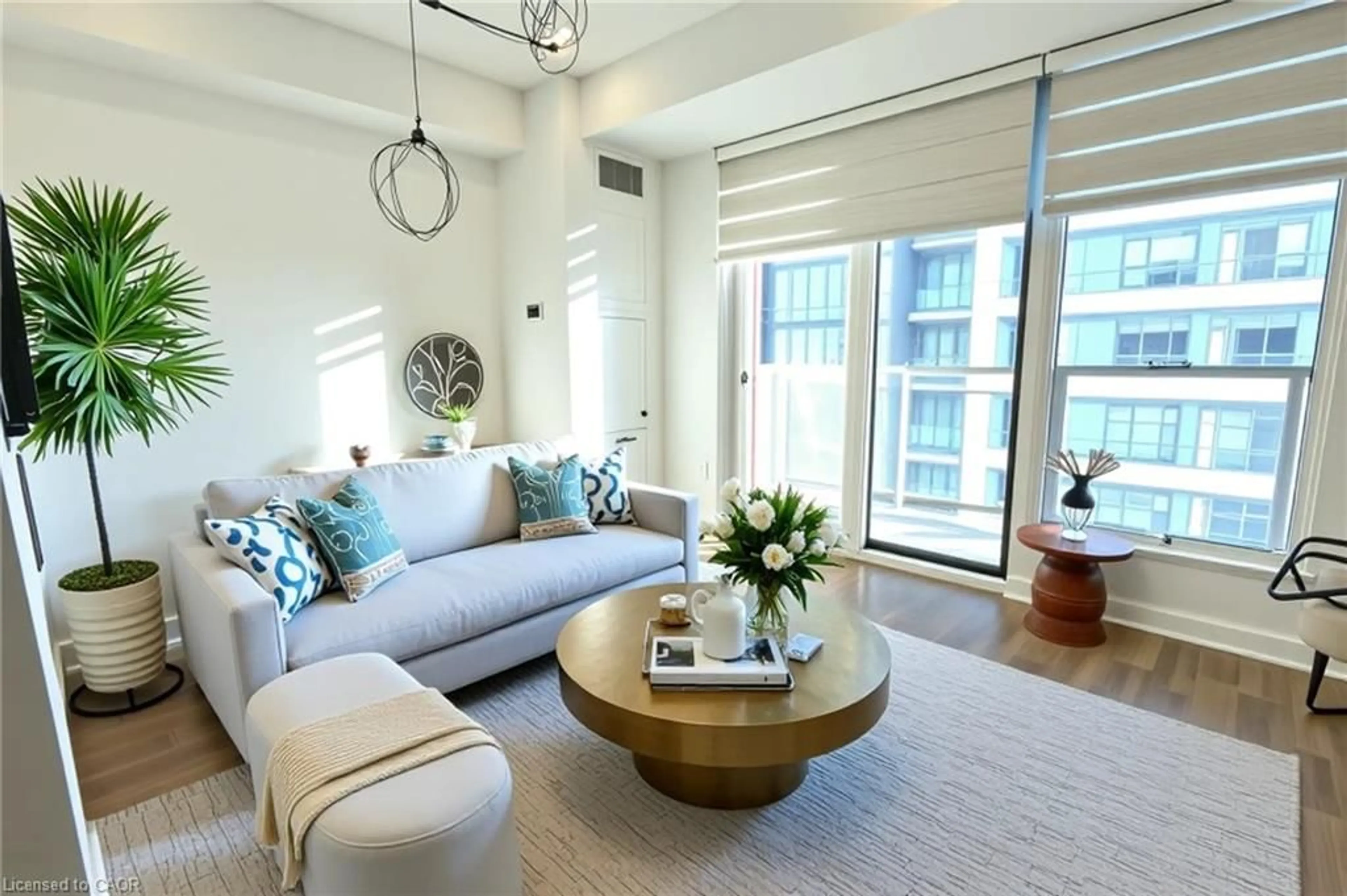 Living room with furniture, unknown for 5 Wellington St #1803, Waterloo Ontario N2G 0E3