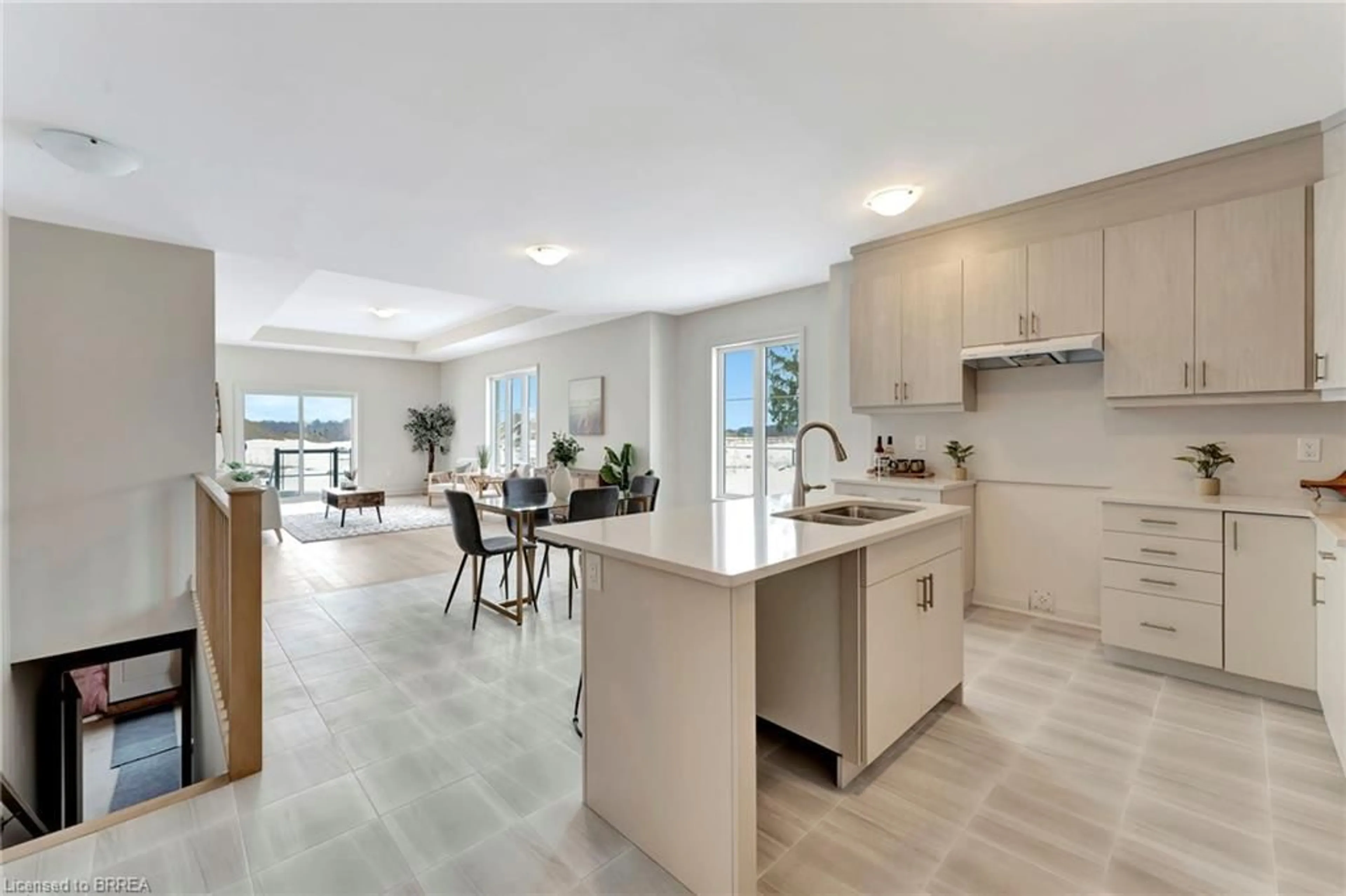 Open concept kitchen, ceramic/tile floor for 230 Middleton St, Thamesford Ontario N0M 2M0