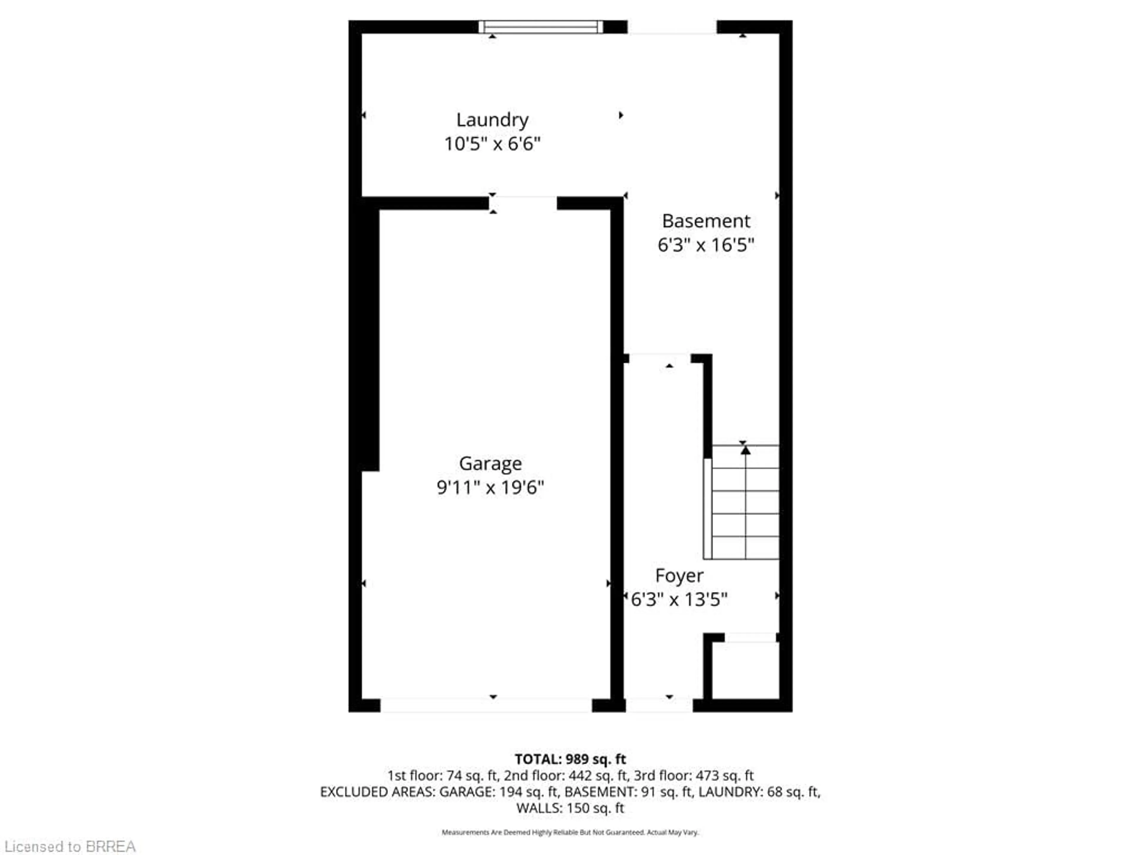 Floor plan for 281 Stanley St #F, Brantford Ontario N3S 7K3