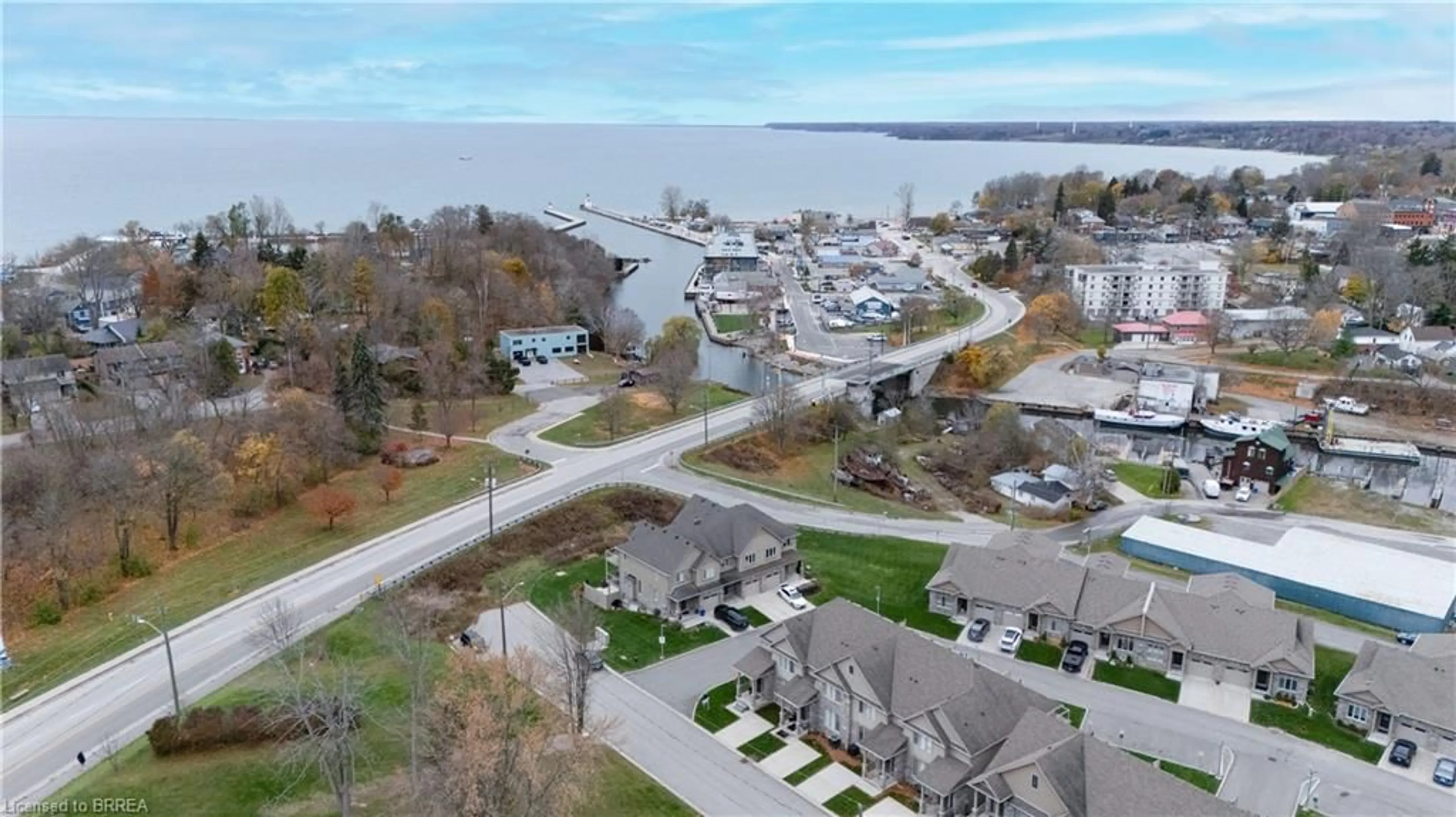 A pic from outside/outdoor area/front of a property/back of a property/a pic from drone, water/lake/river/ocean view for 5 Old Hamilton Rd #2, Port Dover Ontario N0A 1N0
