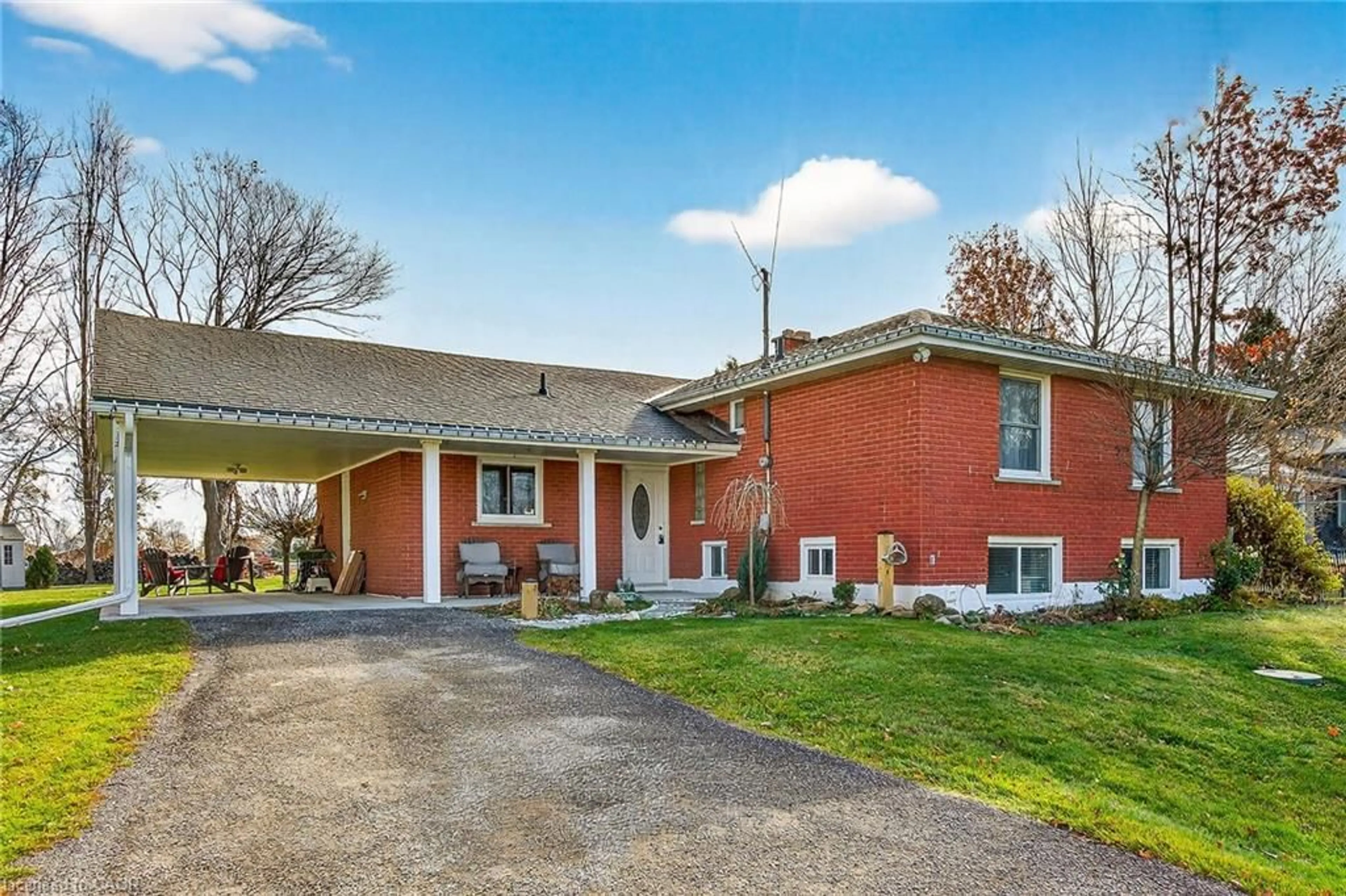 Home with brick exterior material, street for 1597 Trinity Church Rd, Hannon Ontario L0R 1P0