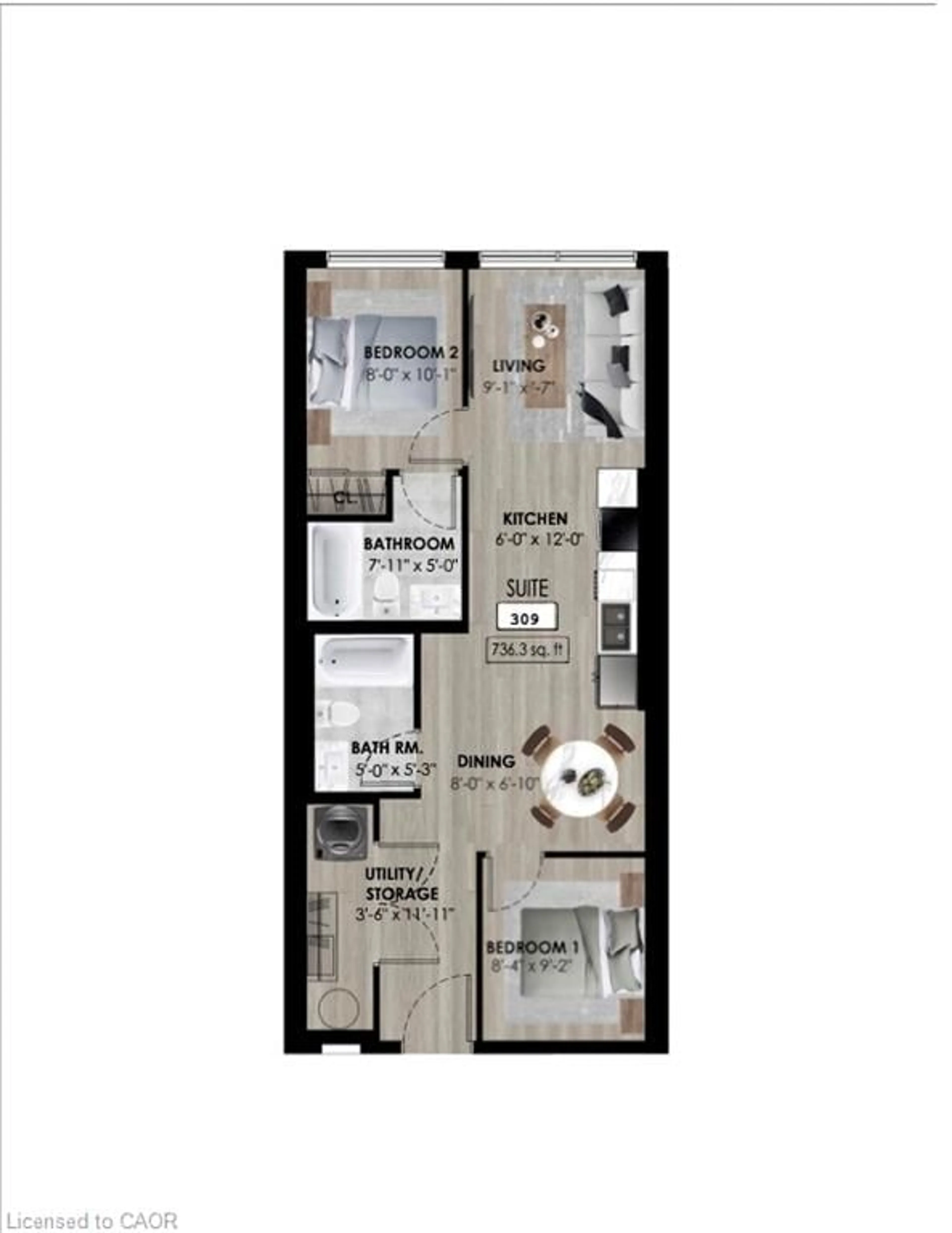 Floor plan for 64 Main St N #309, Hagersville Ontario N0A 1H0