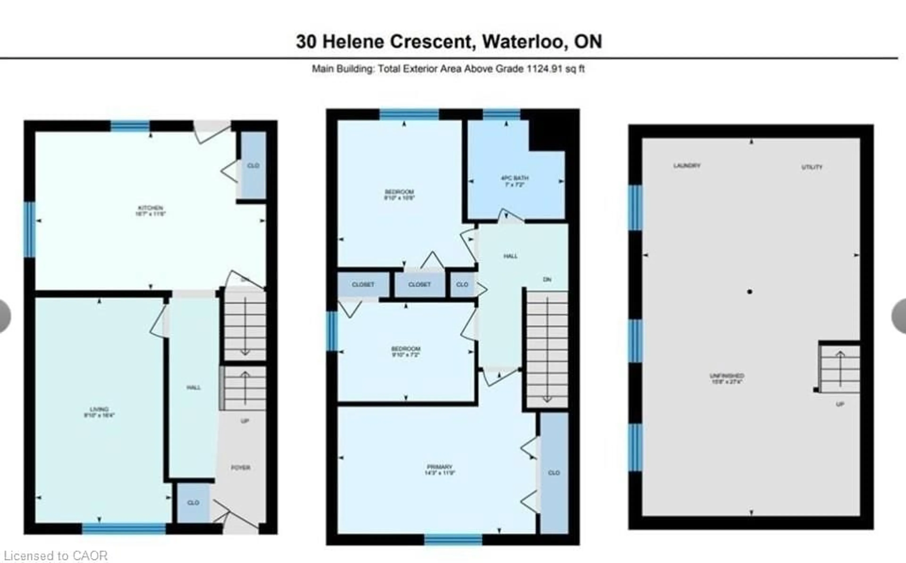 Floor plan for 30A Helene Cres, Waterloo Ontario N2L 5E5
