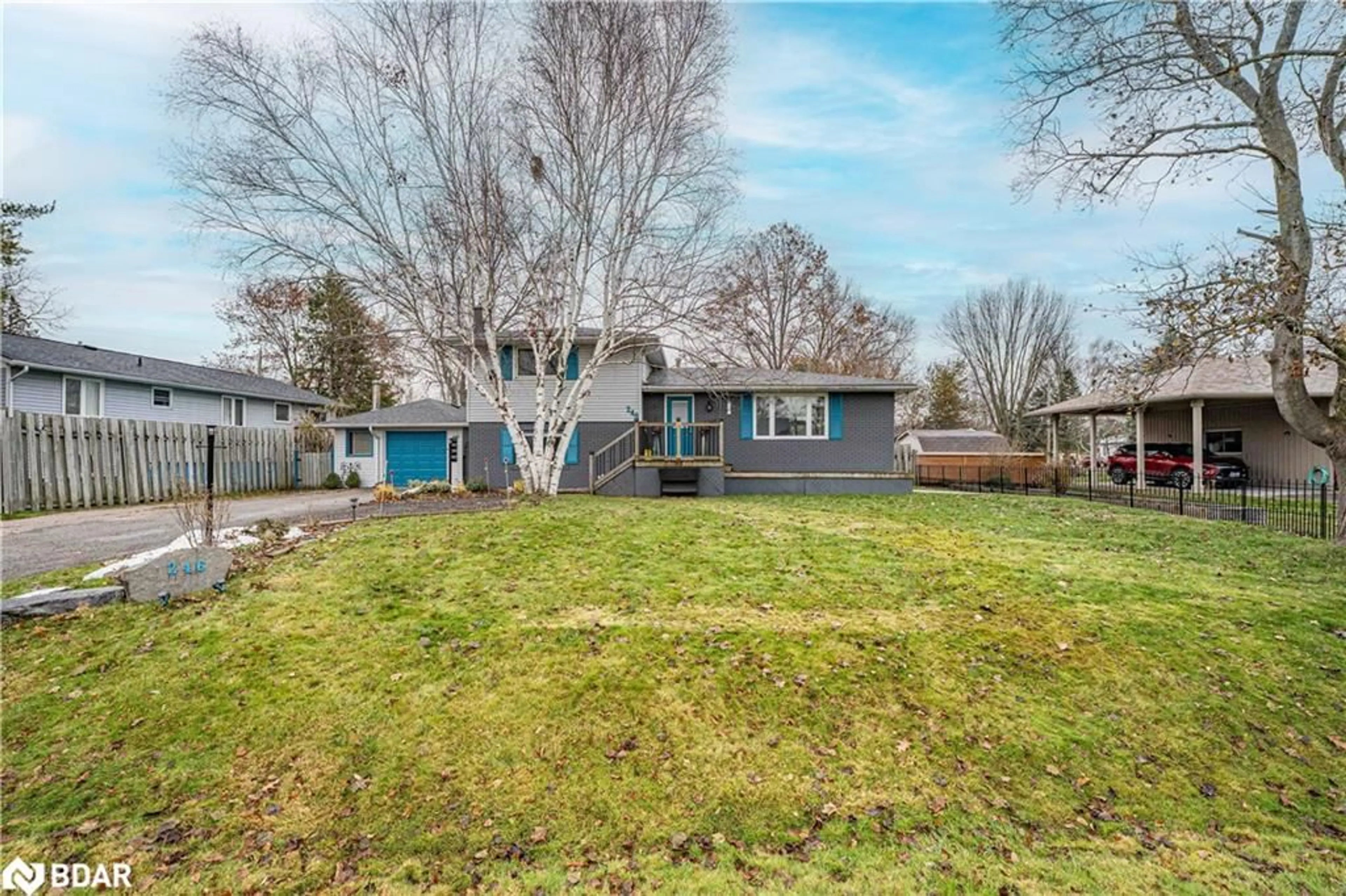 A pic from outside/outdoor area/front of a property/back of a property/a pic from drone, street for 246 Calford St, Angus Ontario L0M 1B0