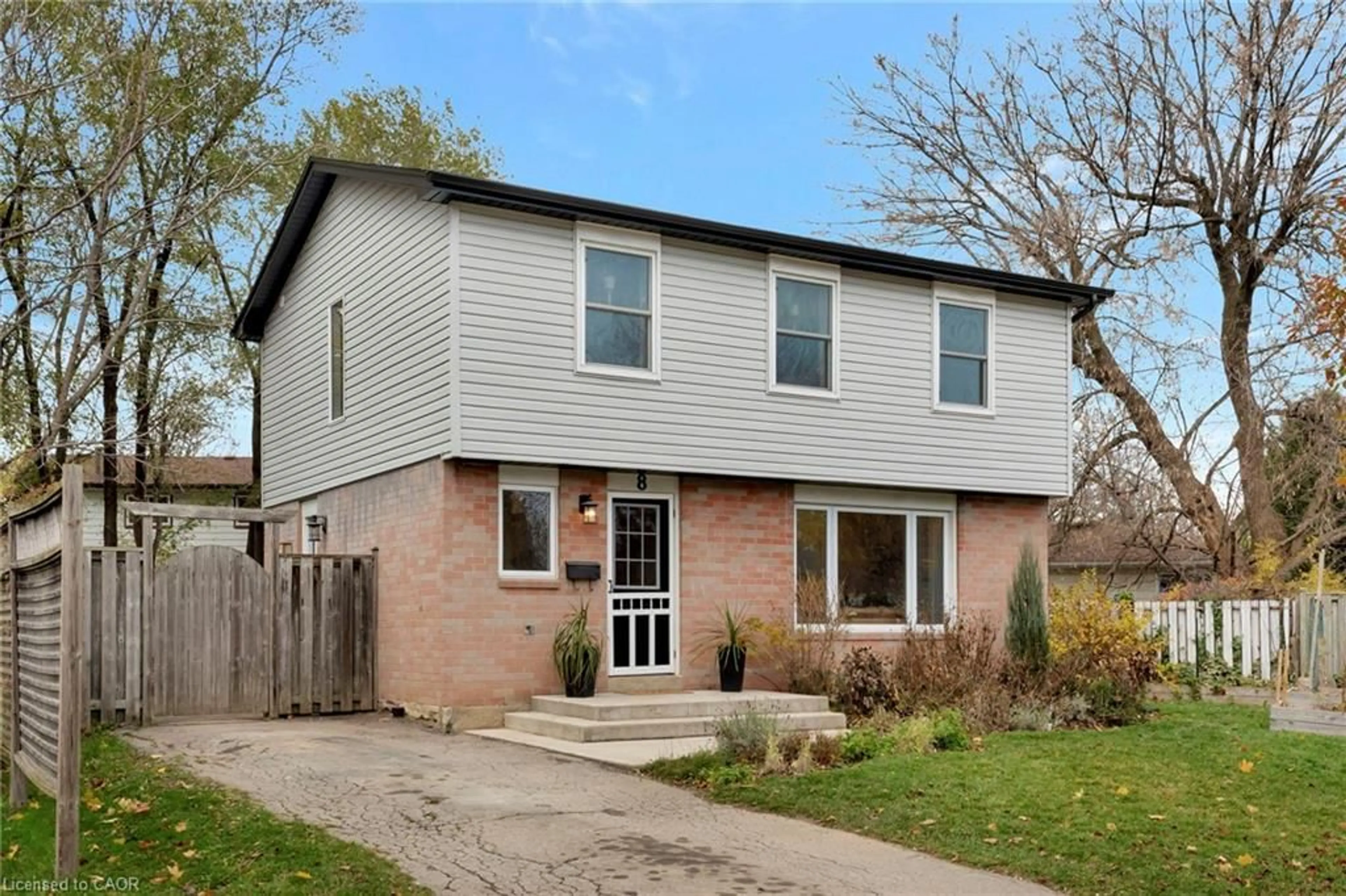 Home with brick exterior material, street for 8 Grenoble Rd, Hamilton Ontario L9C 6K6