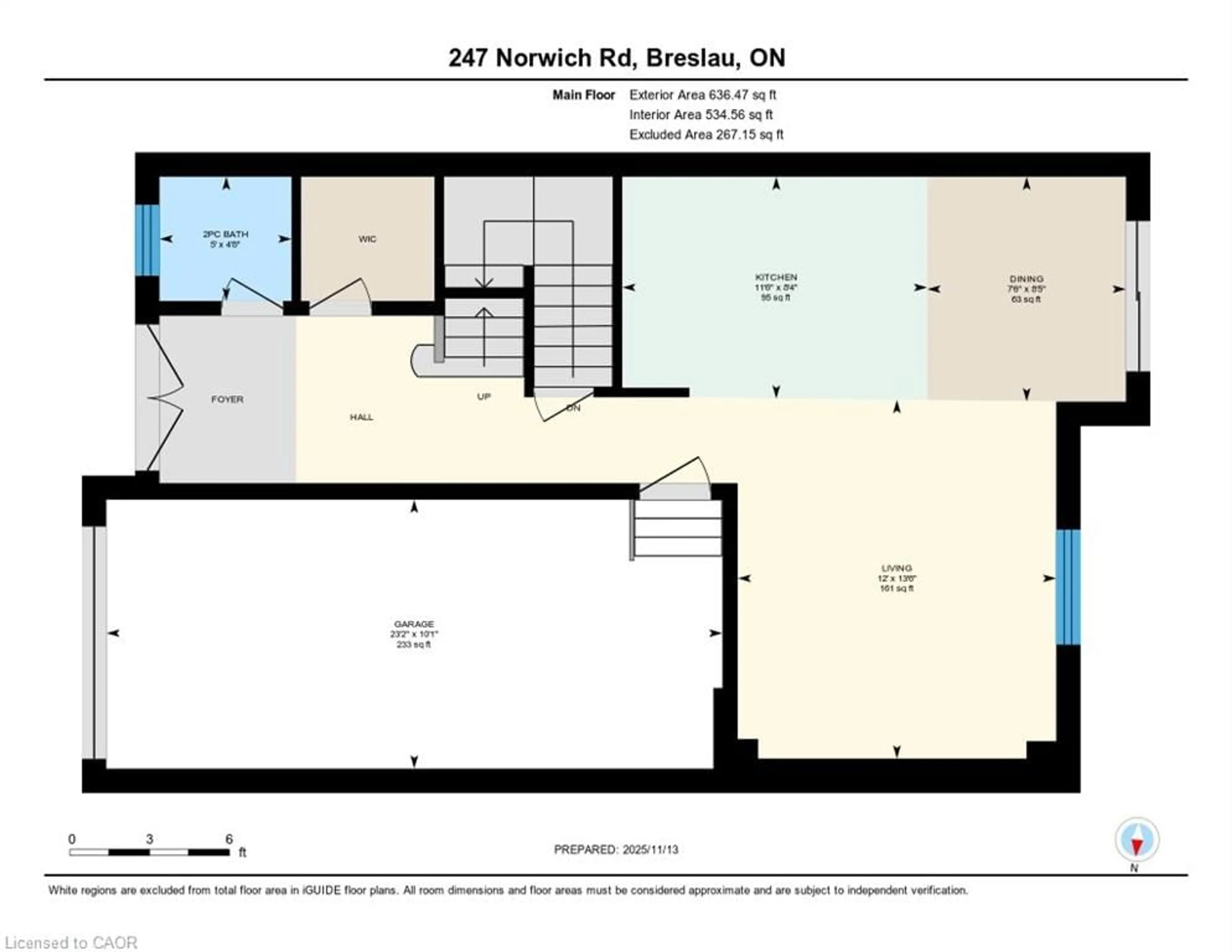 Floor plan for 247 Norwich Rd, Breslau Ontario N0B 1M0