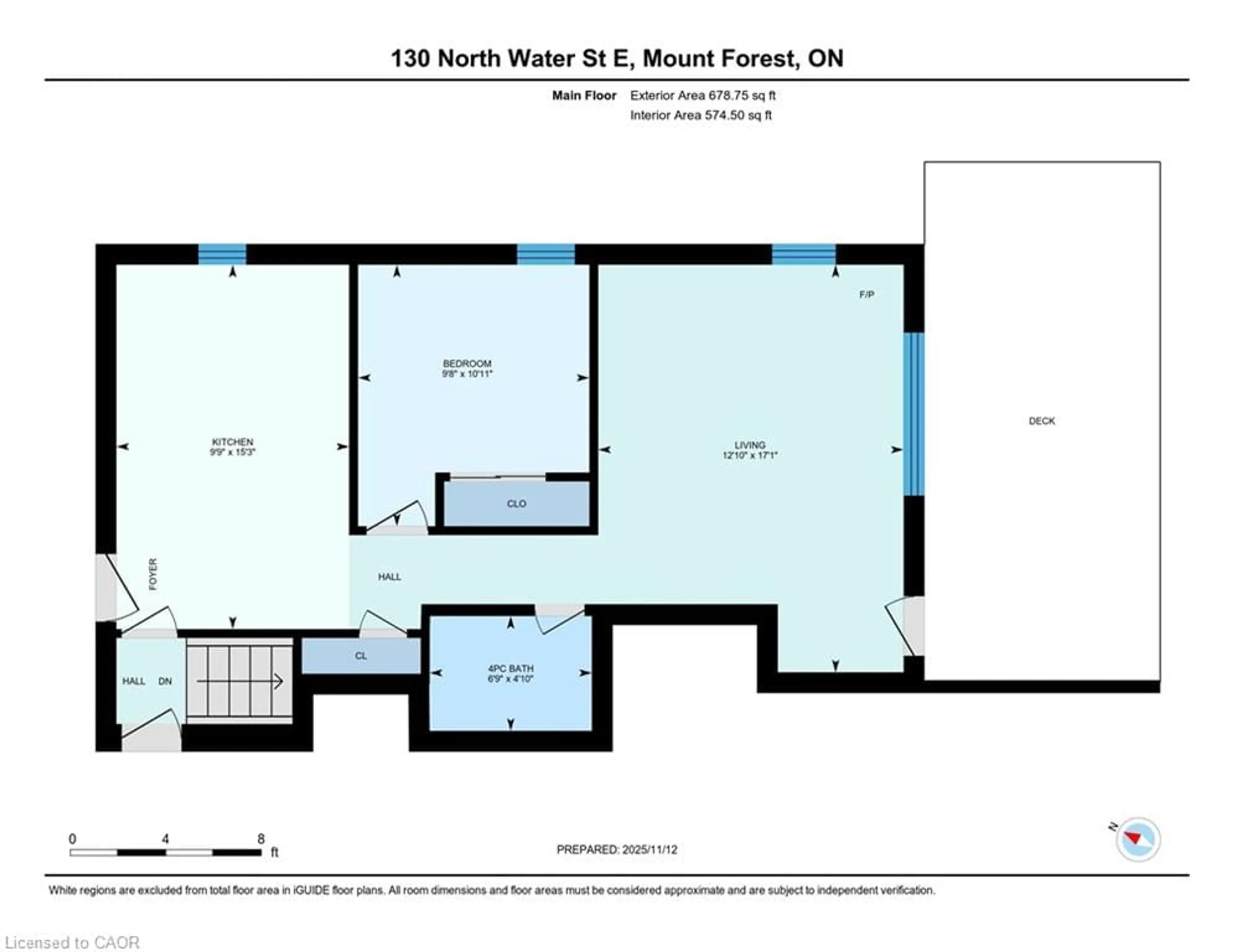 Floor plan for 130 North Water St, Mount Forest Ontario N0G 2L3