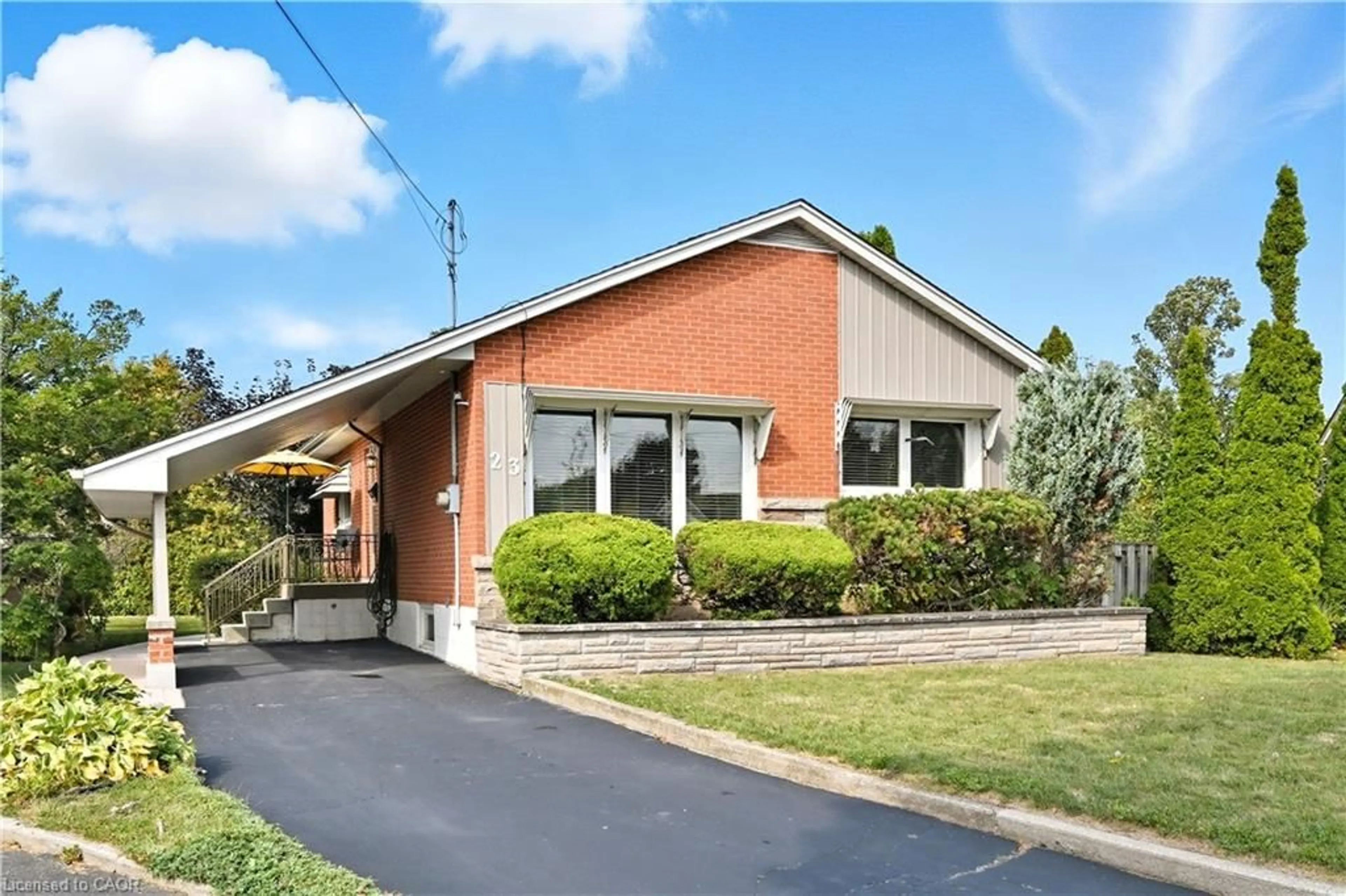 Home with brick exterior material, street for 23 Percy Crt, Hamilton Ontario L8T 1W7