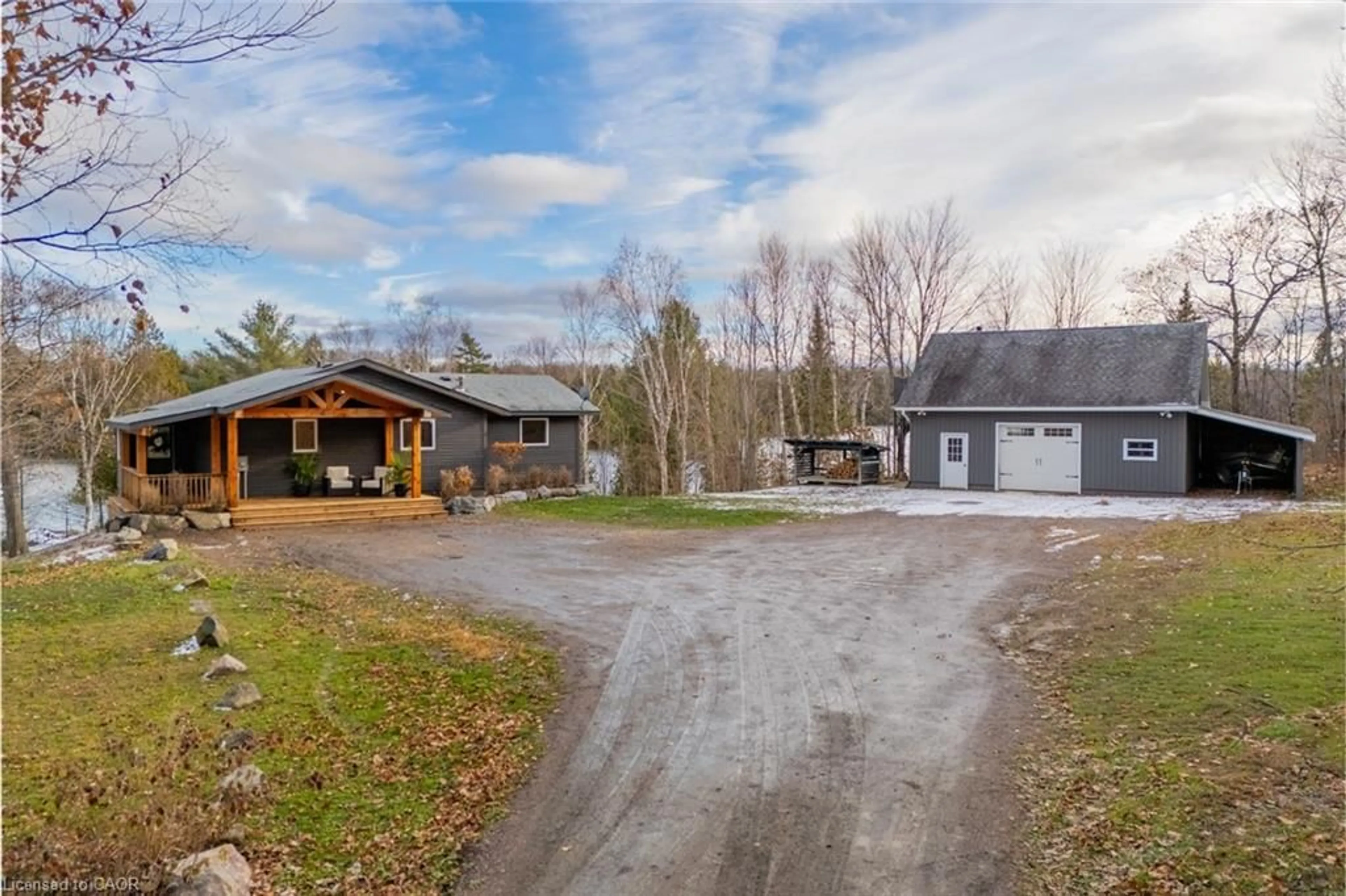 A pic from outside/outdoor area/front of a property/back of a property/a pic from drone, unknown for 300 Green Lane, Whitestone Ontario P0A 1G0