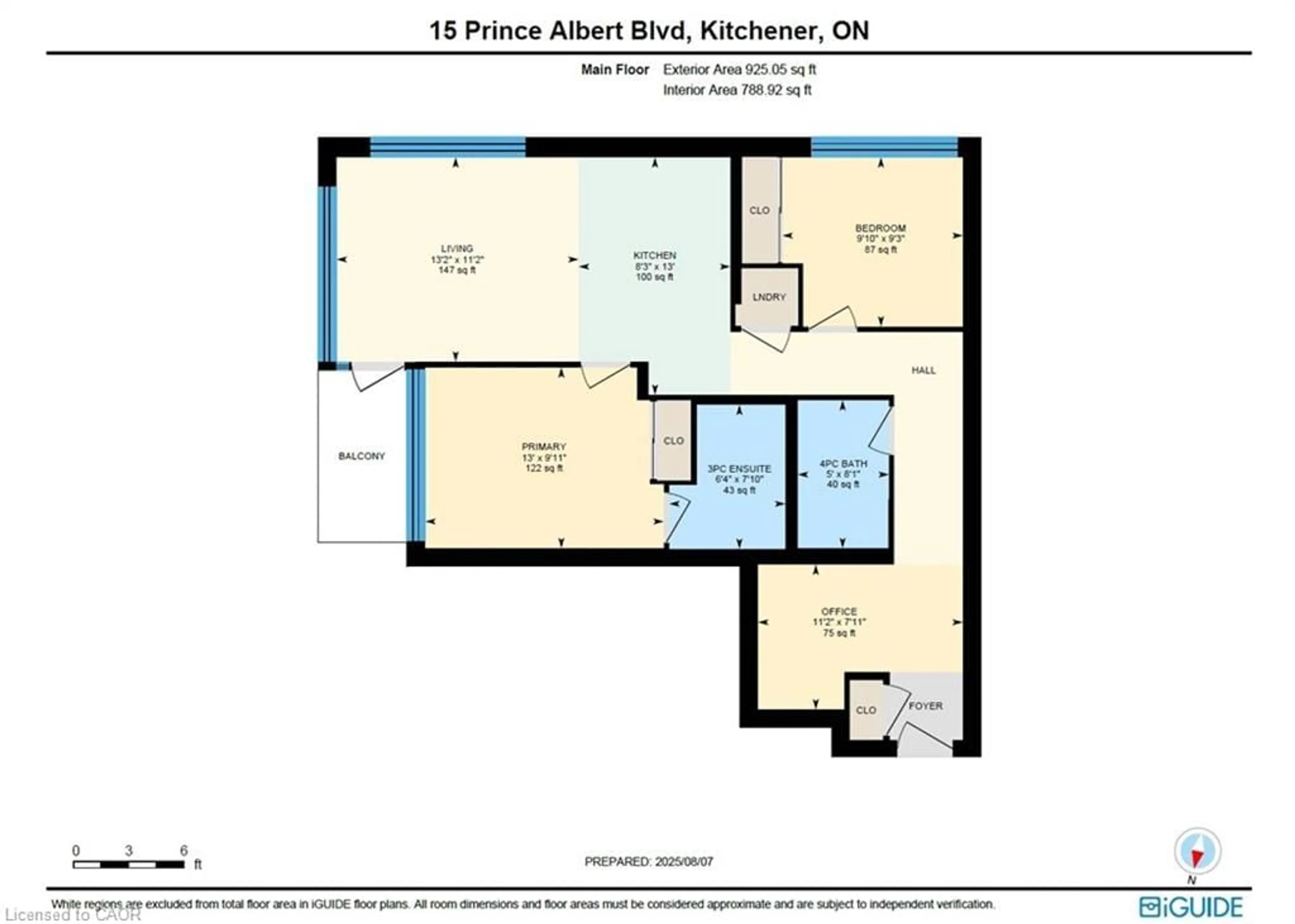 Floor plan for 15 Prince Albert Blvd #316, Kitchener Ontario N2H 0C2