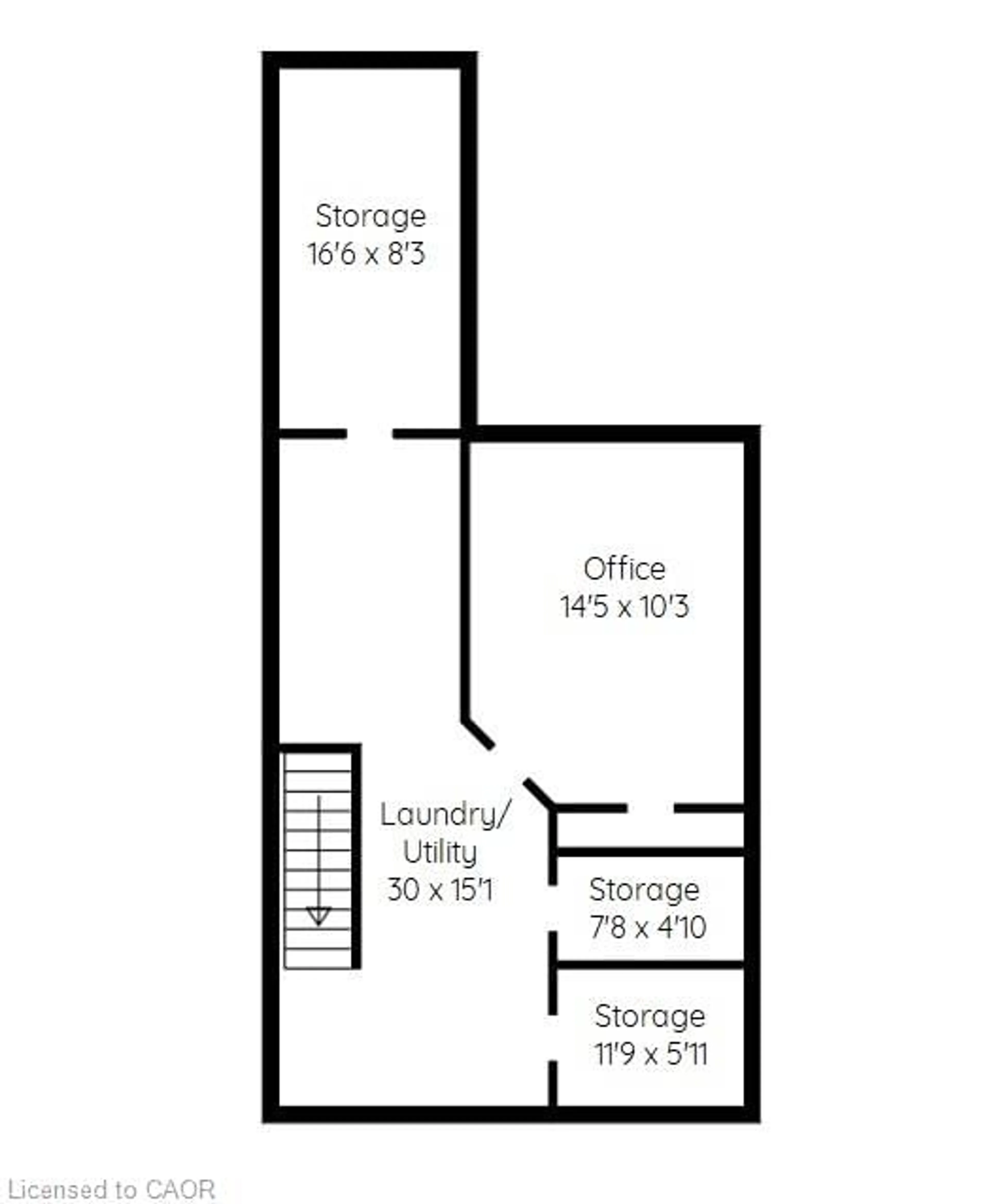 Floor plan for 185 Market St, Hamilton Ontario L8R 1P1