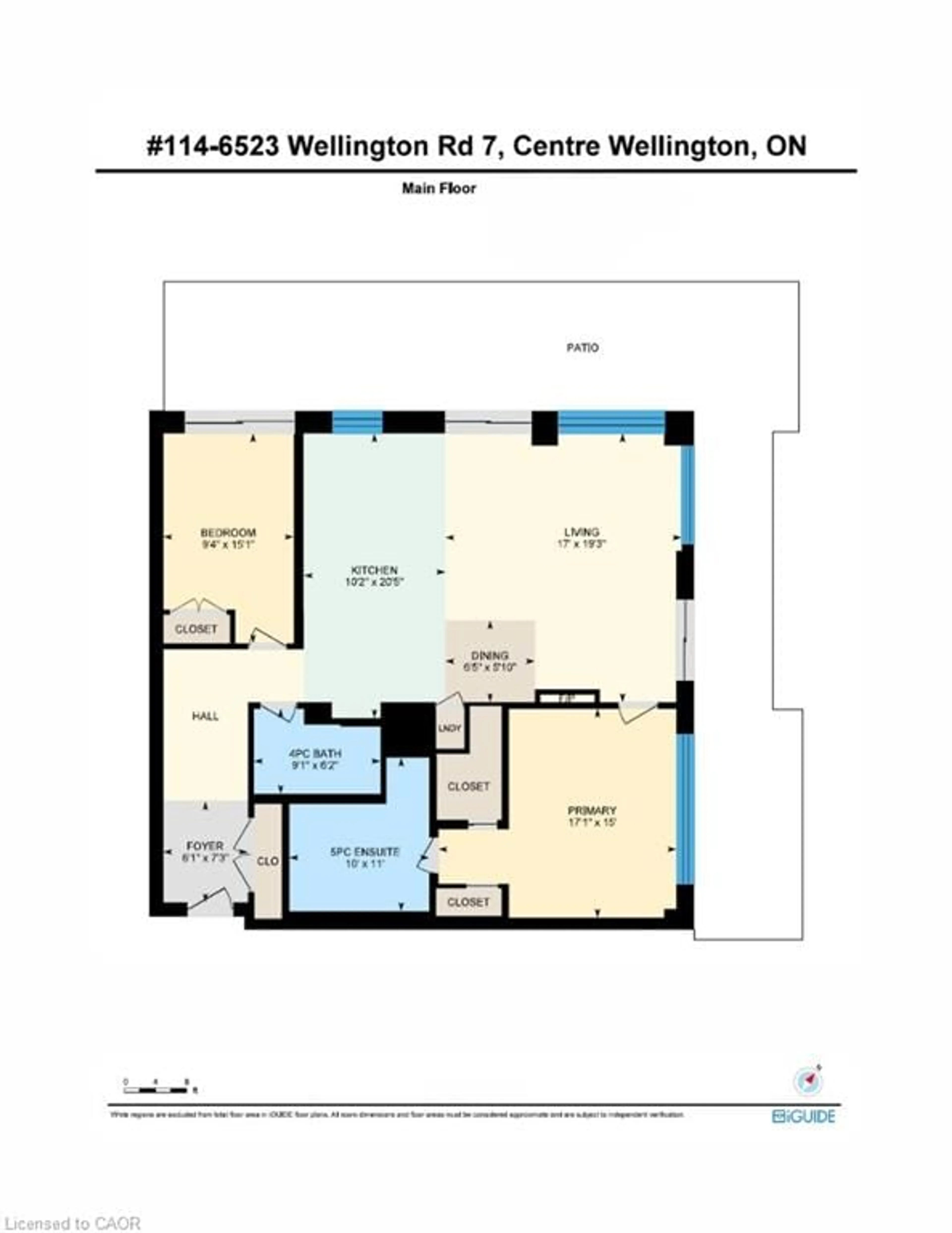 Floor plan for 6523 Wellington Road 7 #114, Elora Ontario N0B 1S0