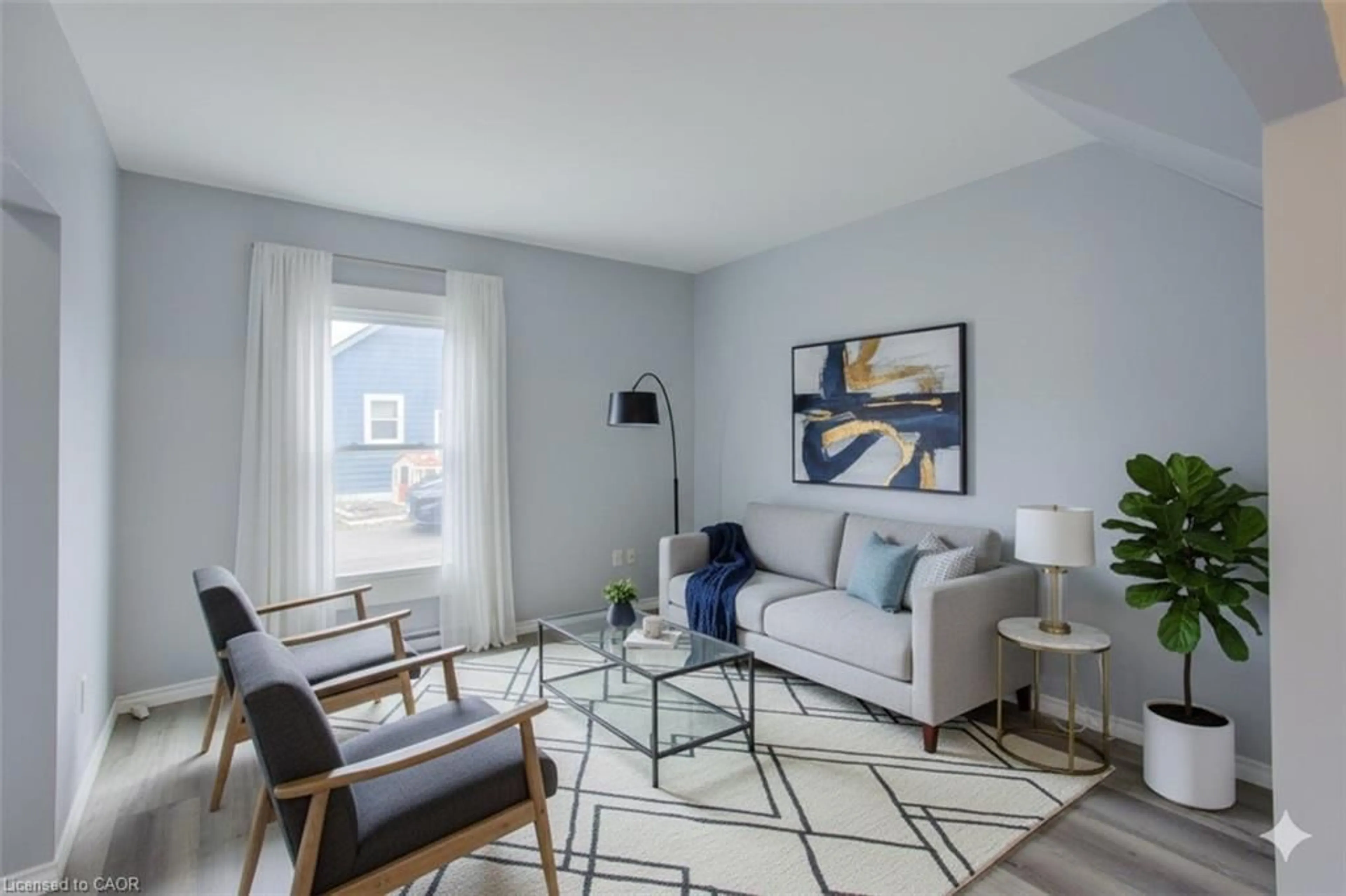 Living room with furniture, unknown for 17 William Lane, Woodstock Ontario N4S 6L3