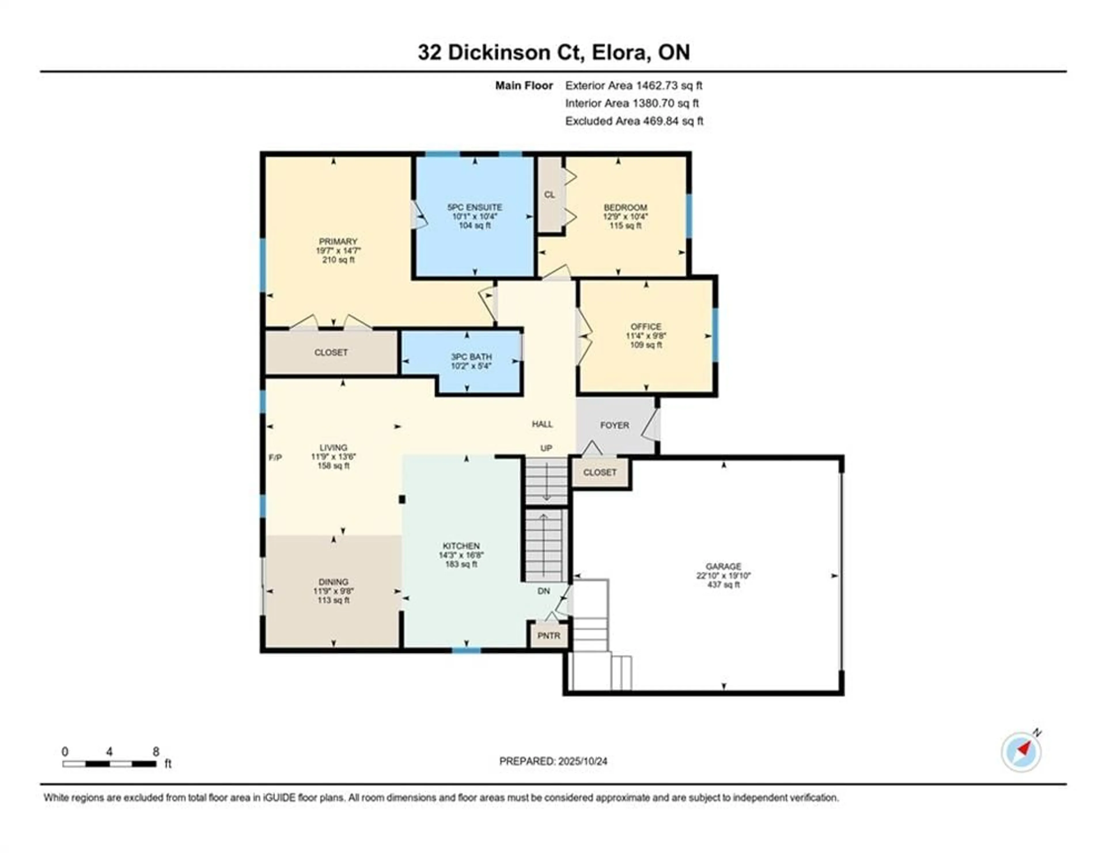 Floor plan for 32 Dickinson Crt, Elora Ontario N0B 1S0