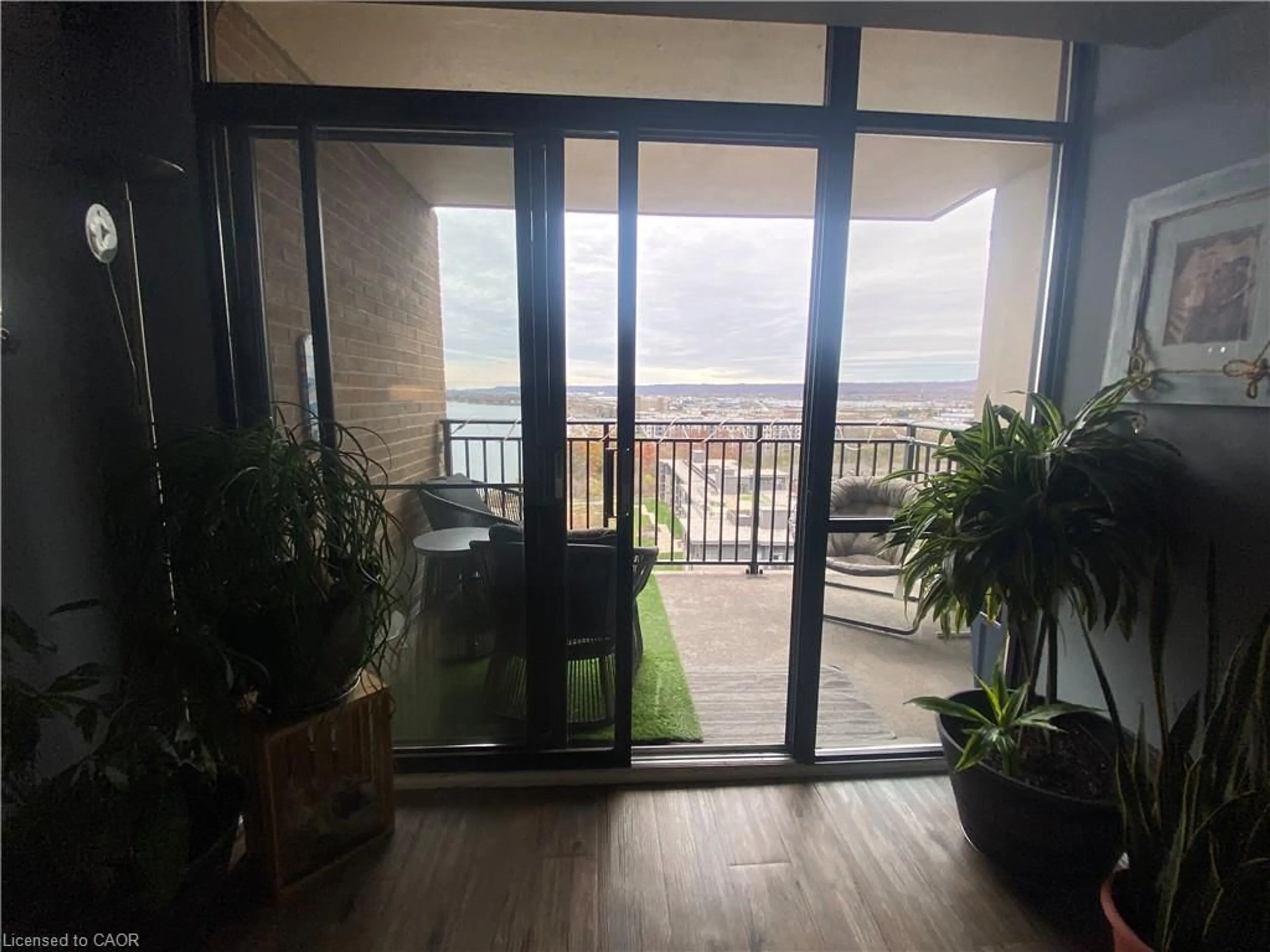 Balcony in the apartment, water/lake/river/ocean view for 500 Green Rd #1607, Stoney Creek Ontario L8E 3M6