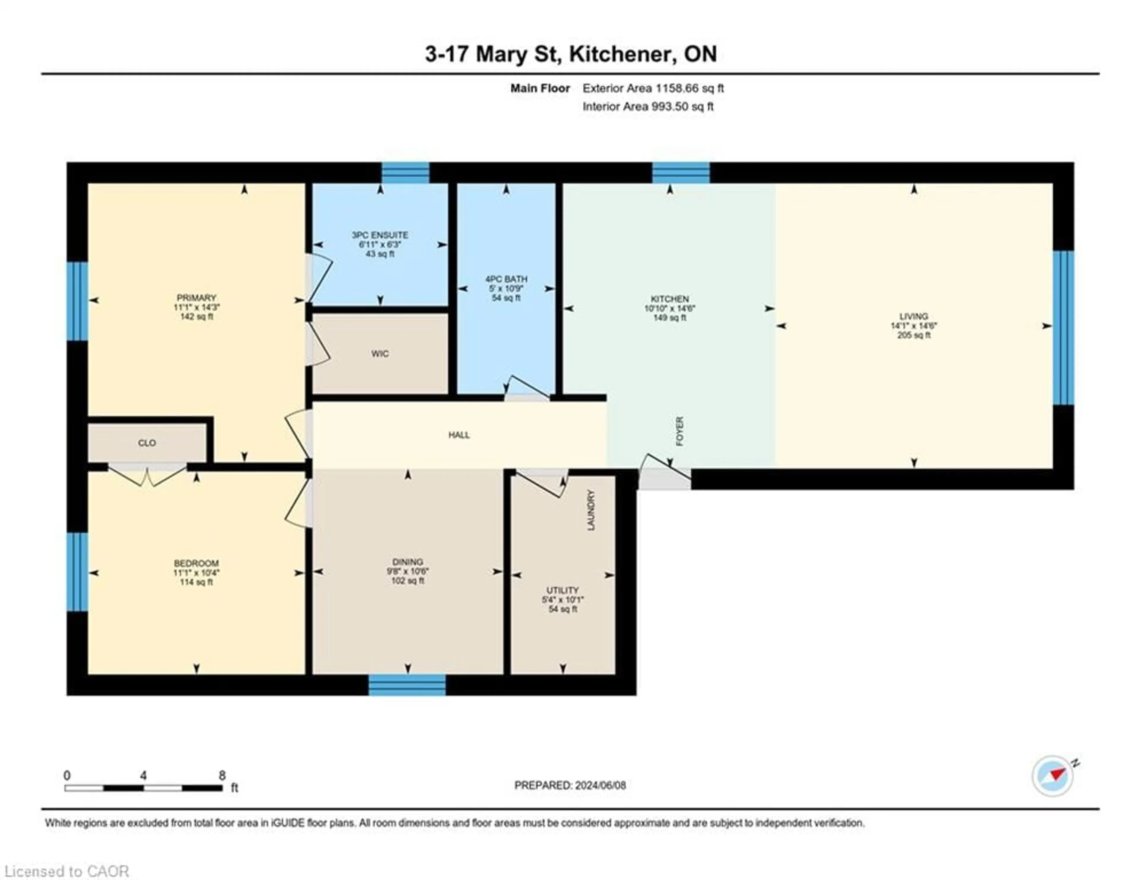 Floor plan for 17 Mary St #3, Kitchener Ontario N2H 3P9