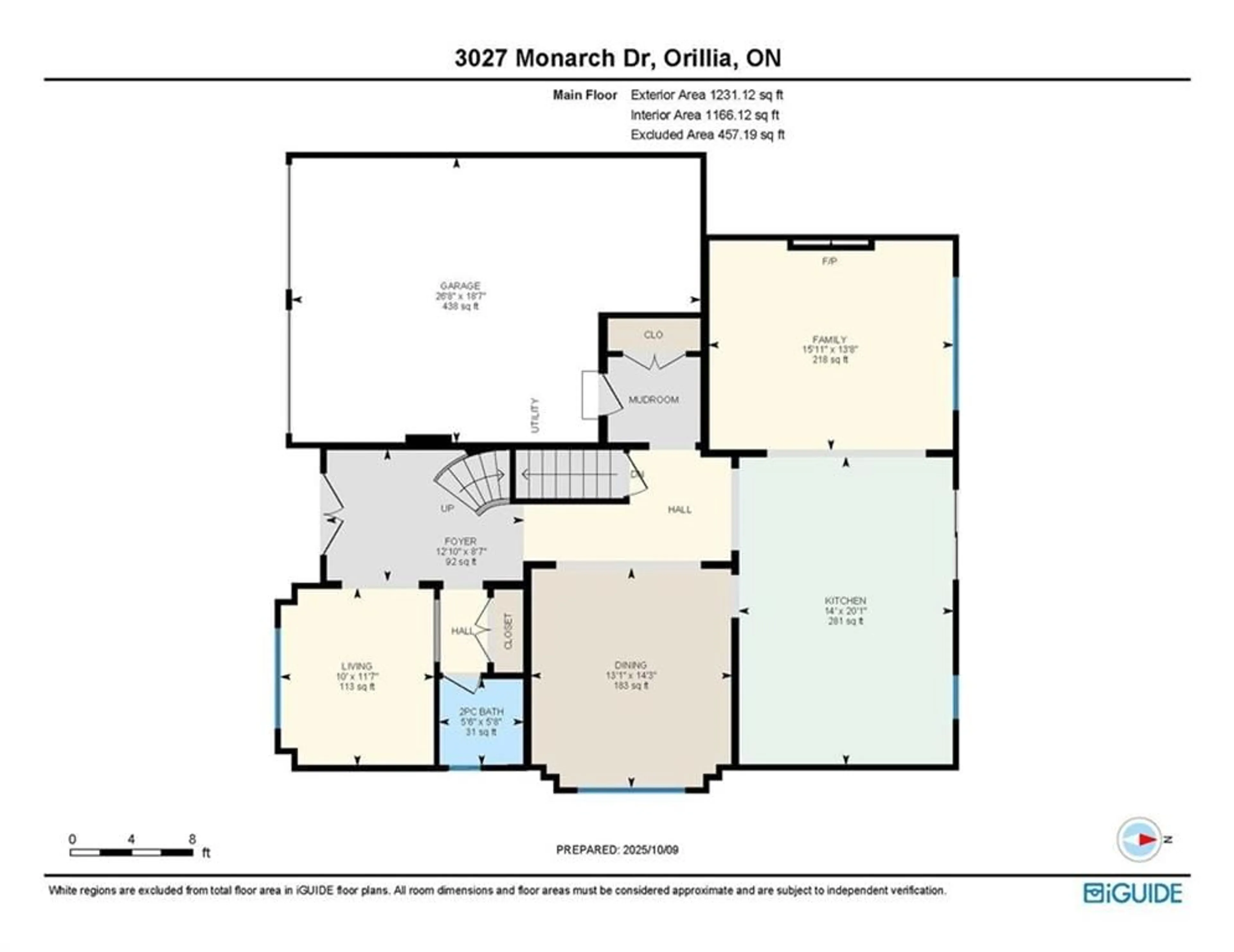 Floor plan for 3027 Monarch Drive, Orillia Ontario L3V 8K3
