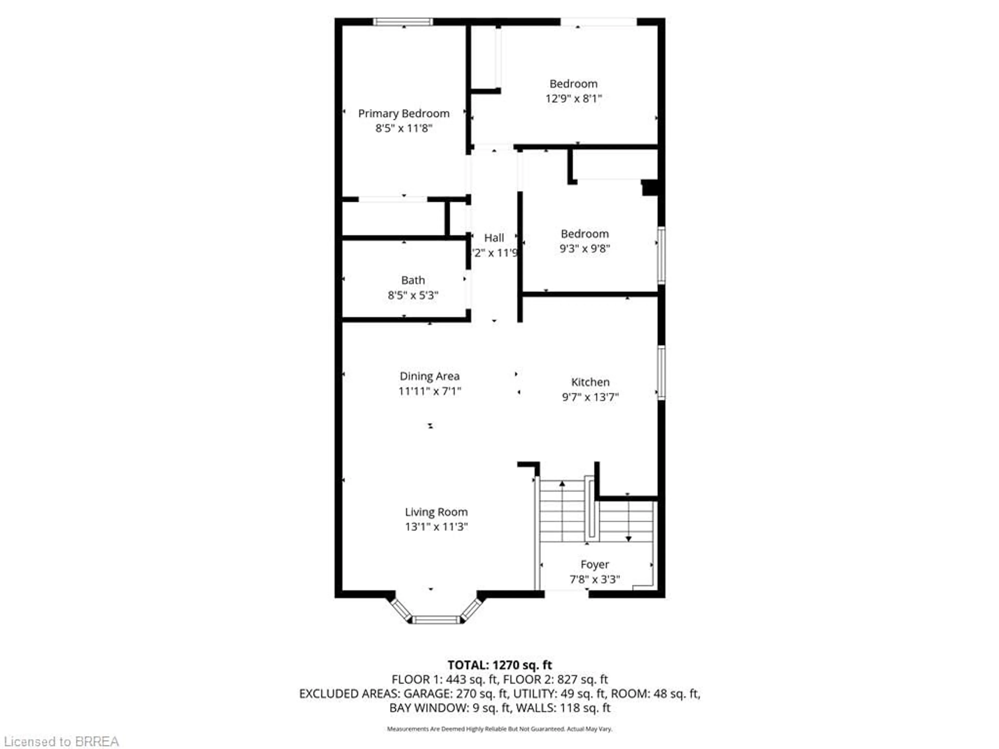 Floor plan for 7 Acres St, Paris Ontario N3L 2E8