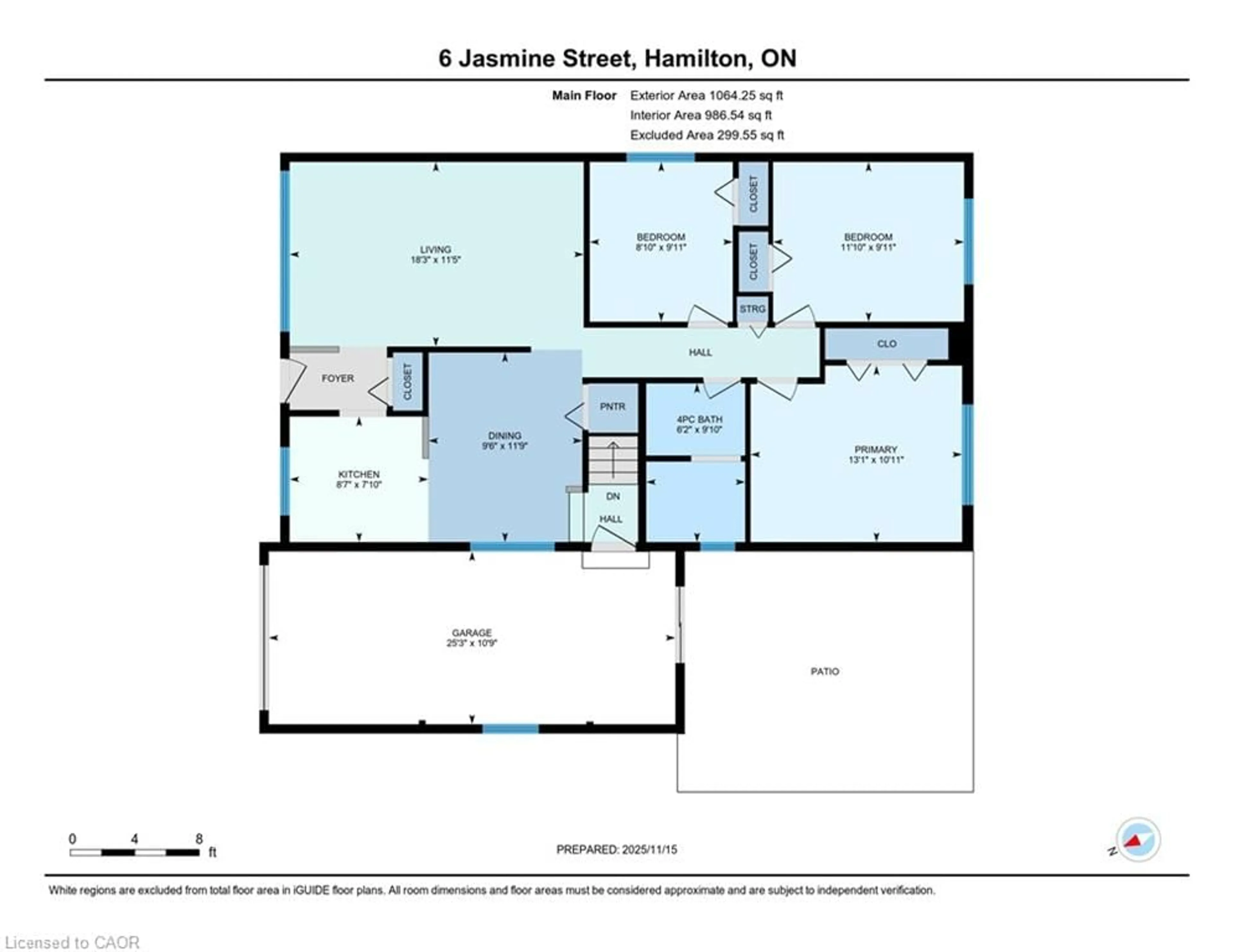 Floor plan for 6 Jasmine St, Hamilton Ontario L8V 2M9