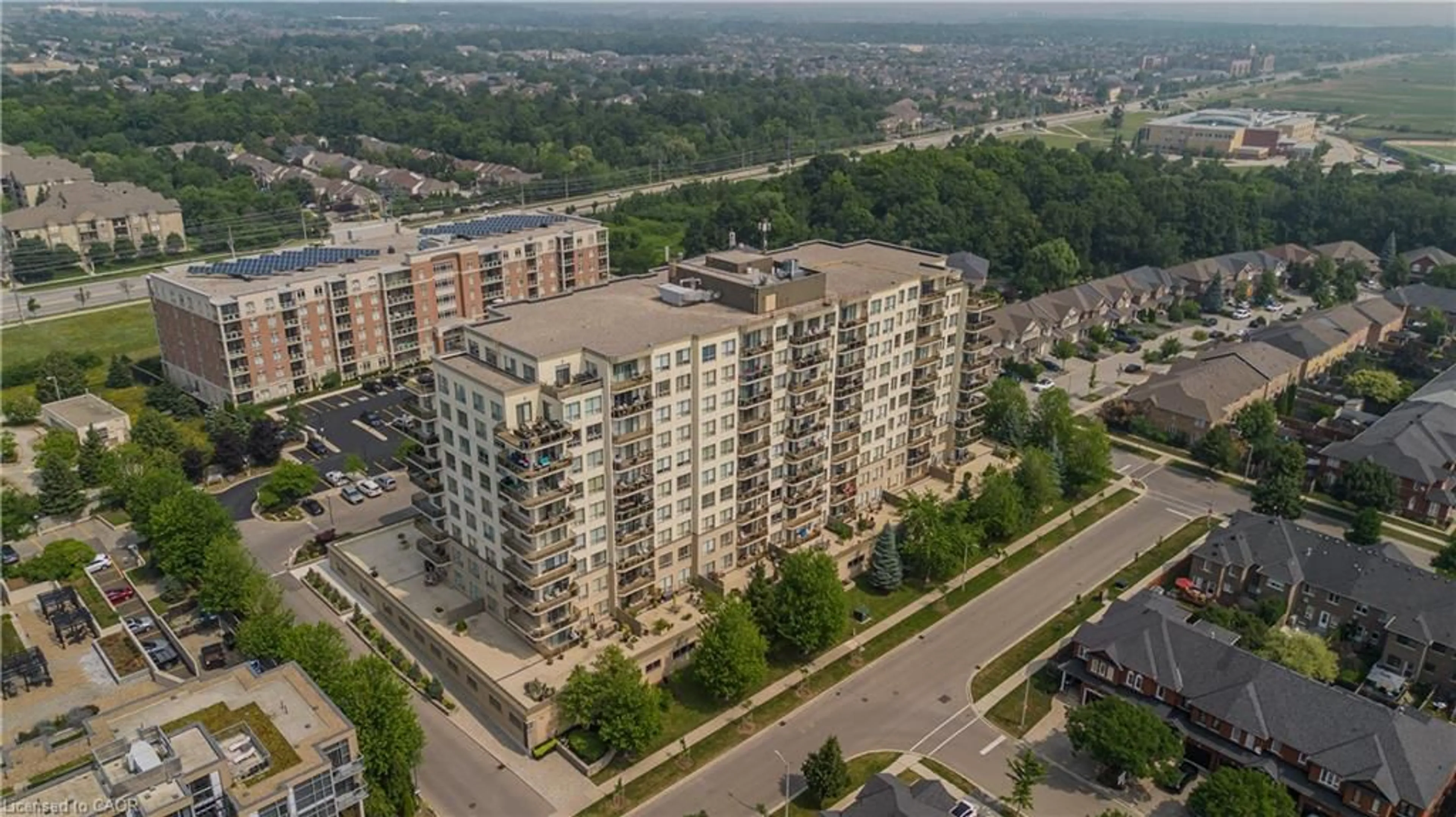 A pic from outside/outdoor area/front of a property/back of a property/a pic from drone, city buildings view from balcony for 1998 Ironstone Dr #410, Burlington Ontario L7L 7P7