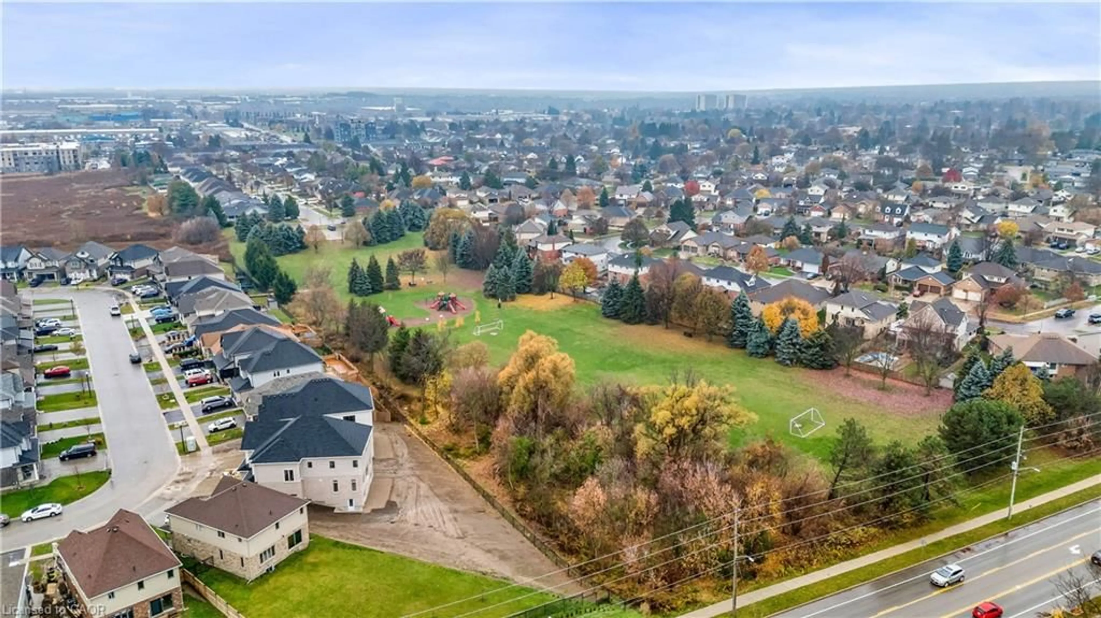 A pic from outside/outdoor area/front of a property/back of a property/a pic from drone, mountain view for 1242 Caen Ave, Woodstock Ontario N4T 0G3