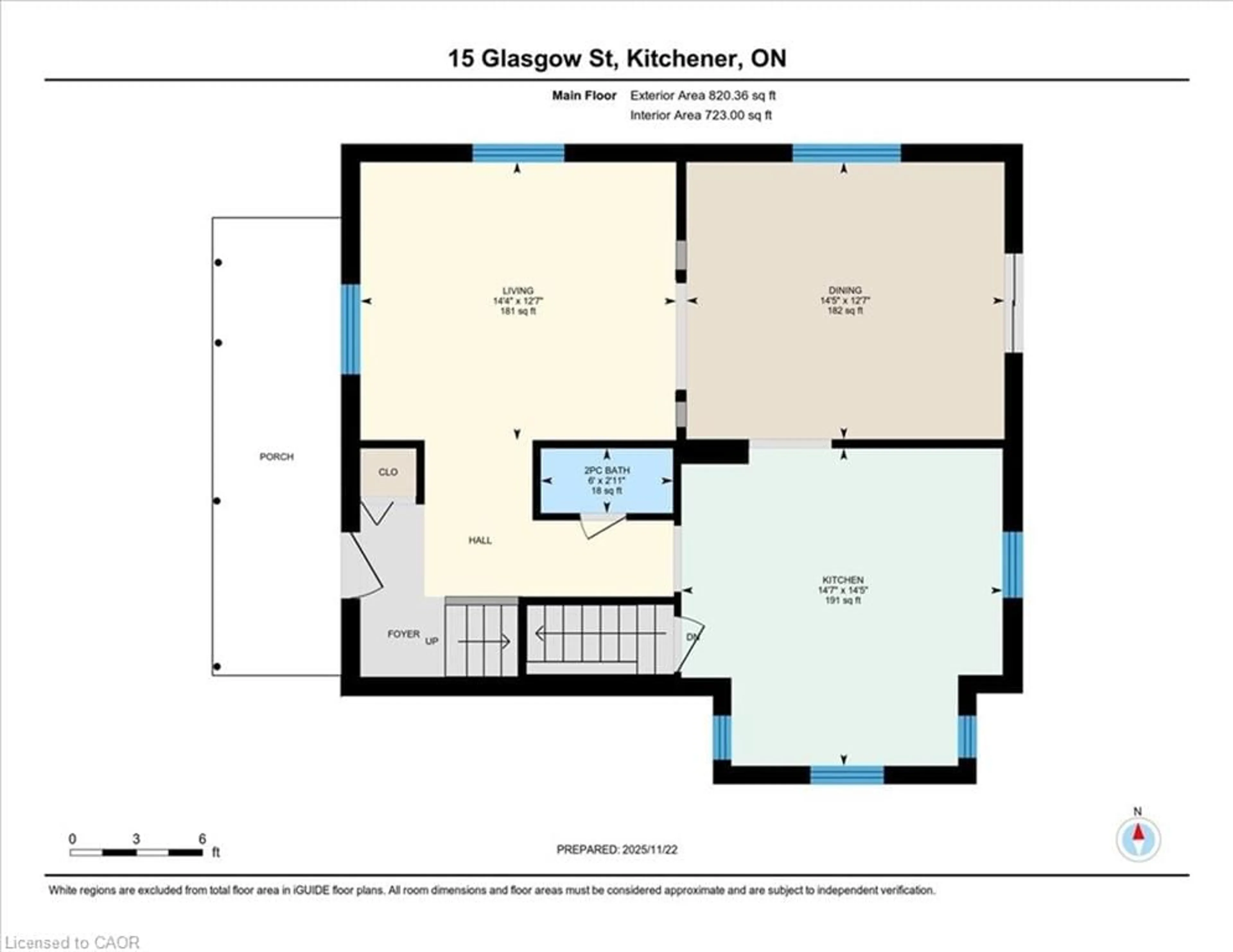 Floor plan for 15 Glasgow St, Kitchener Ontario N2G 2G5