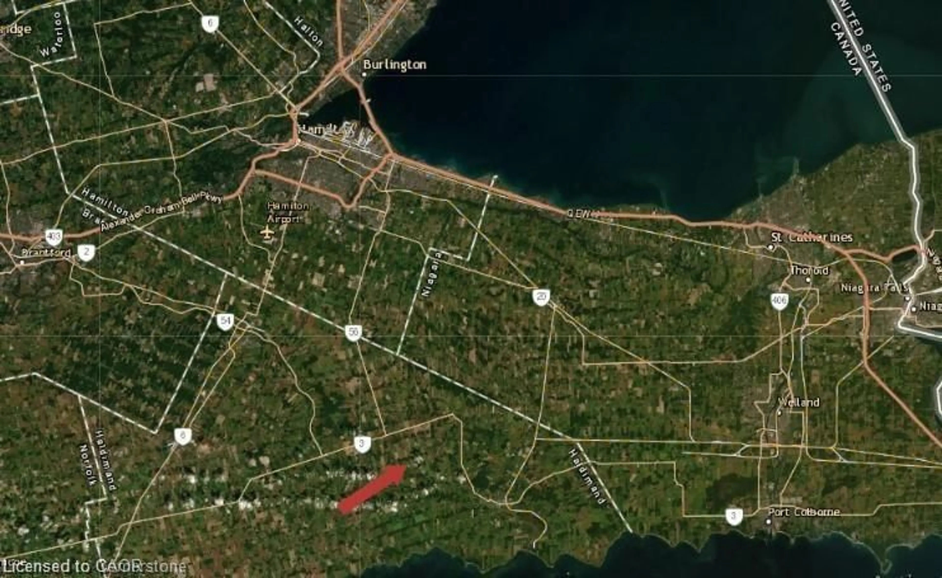 Picture of a map for LOT 11 Hald-Dunn Townline Rd, Canfield Ontario N0A 1C0