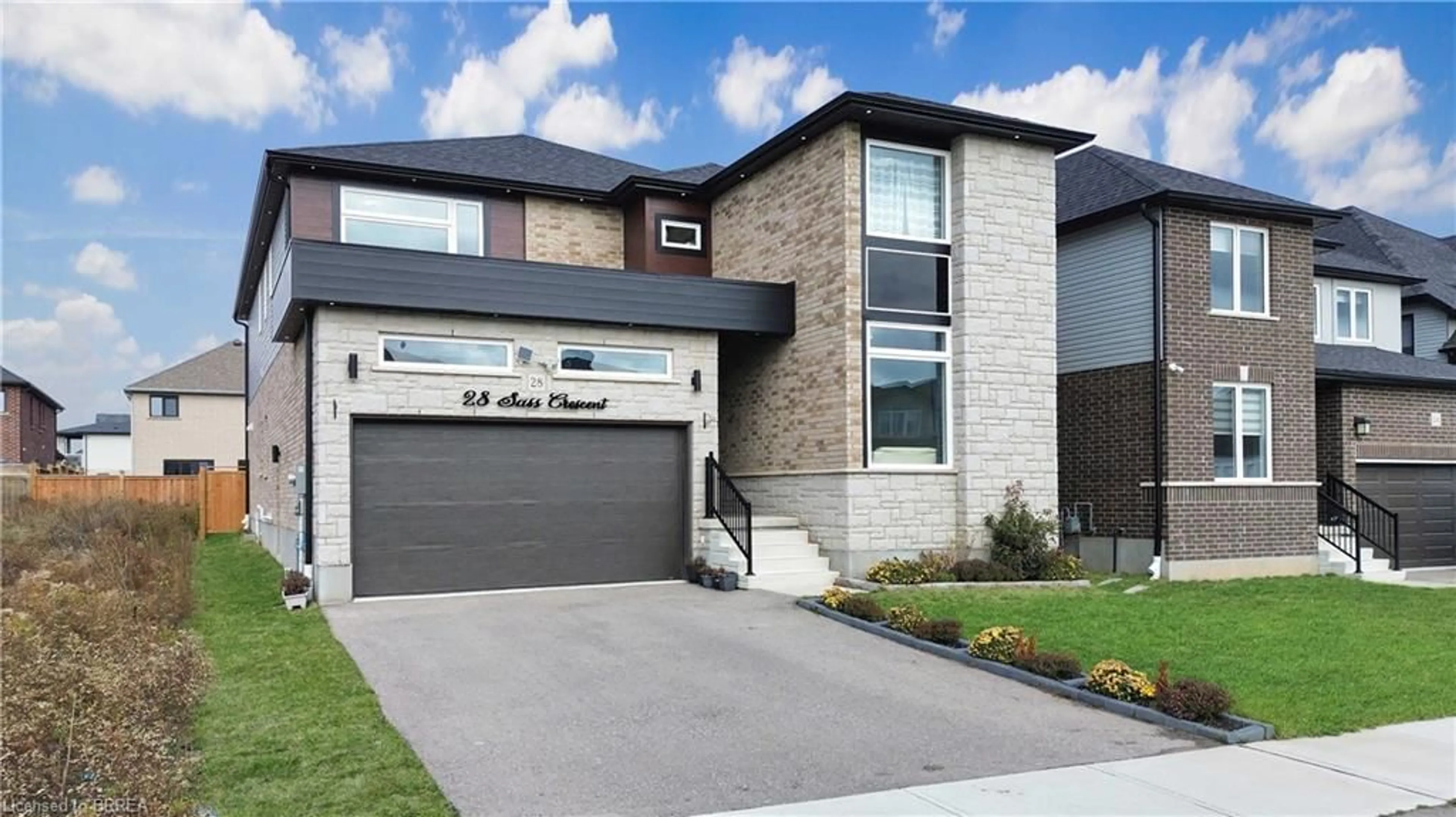 Home with brick exterior material, street for 28 Sass Cres, Paris Ontario N3L 0E9