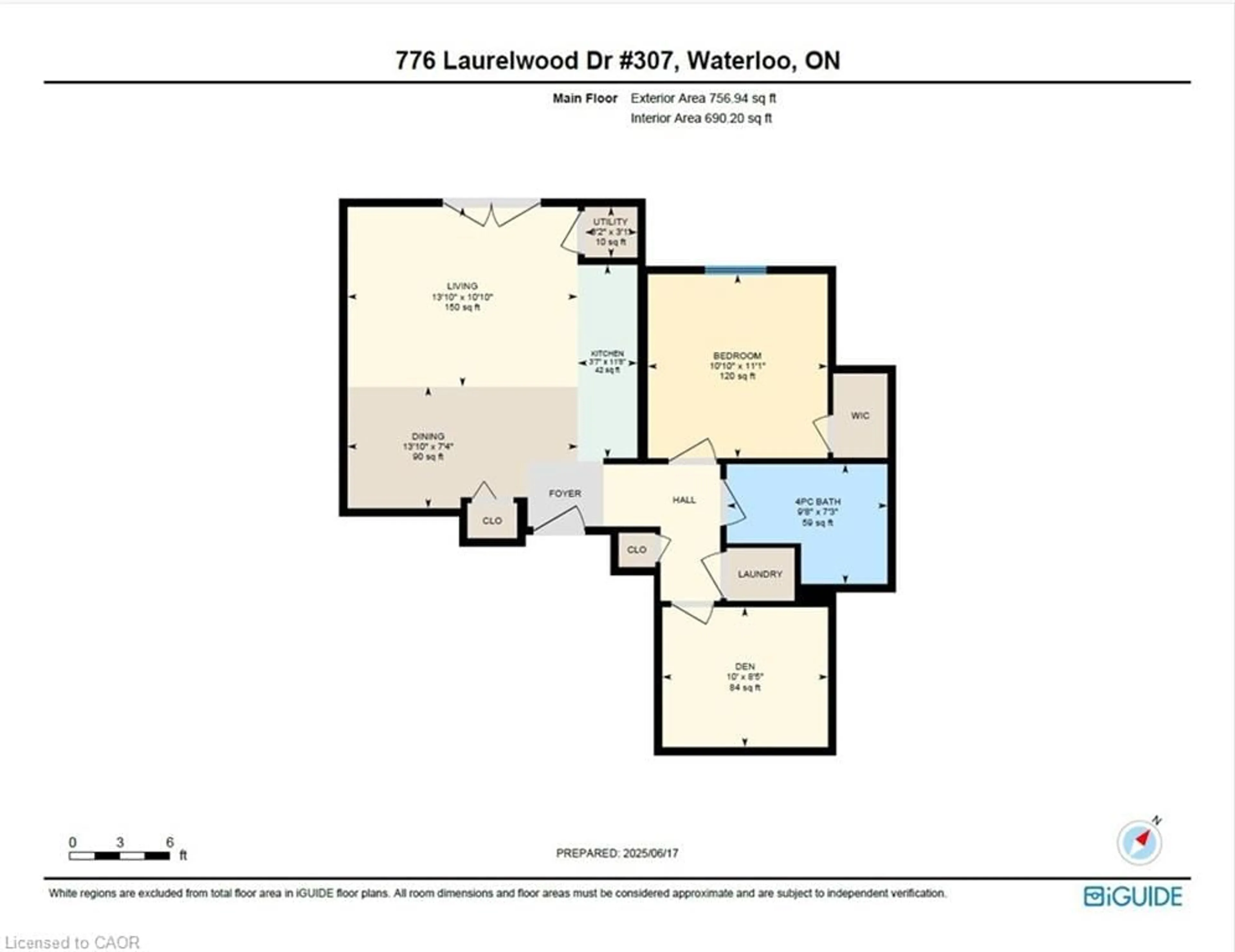Floor plan for 776 Laurelwood Dr #307, Waterloo Ontario N2V 0A8