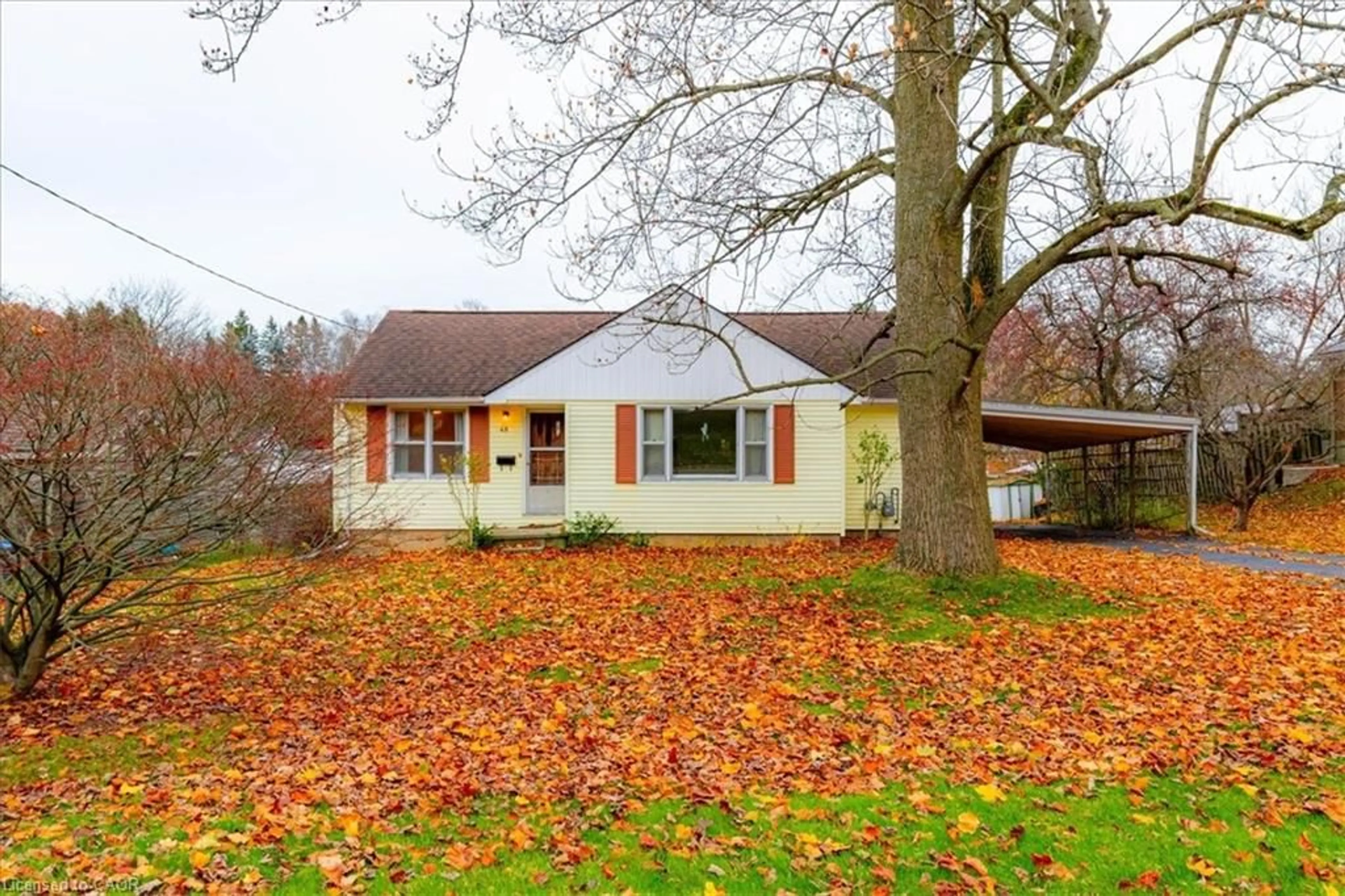 Home with vinyl exterior material, street for 48 Cherry St, Simcoe Ontario N3Y 1B4