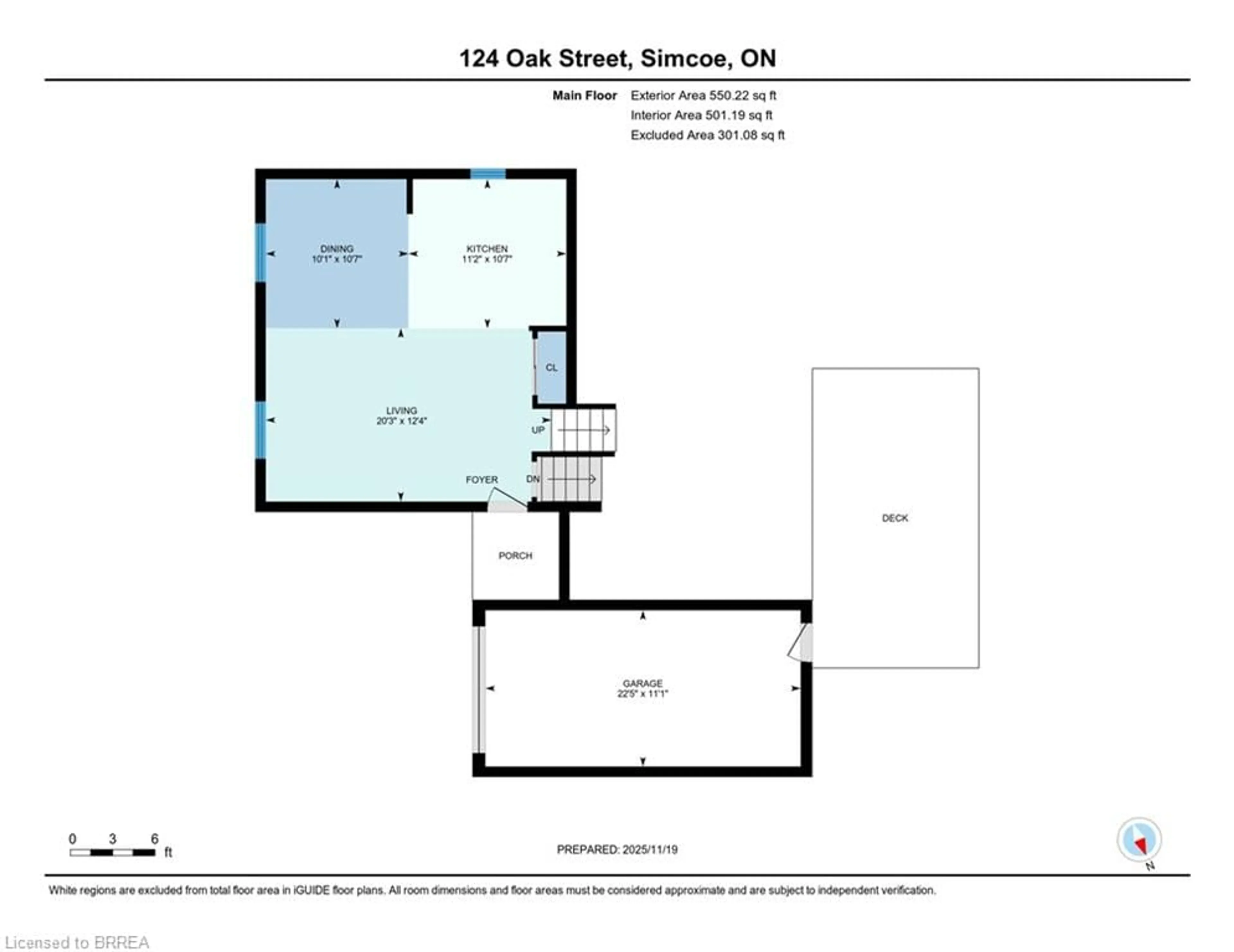 Floor plan for 124 Oak St, Simcoe Ontario N3Y 4S3