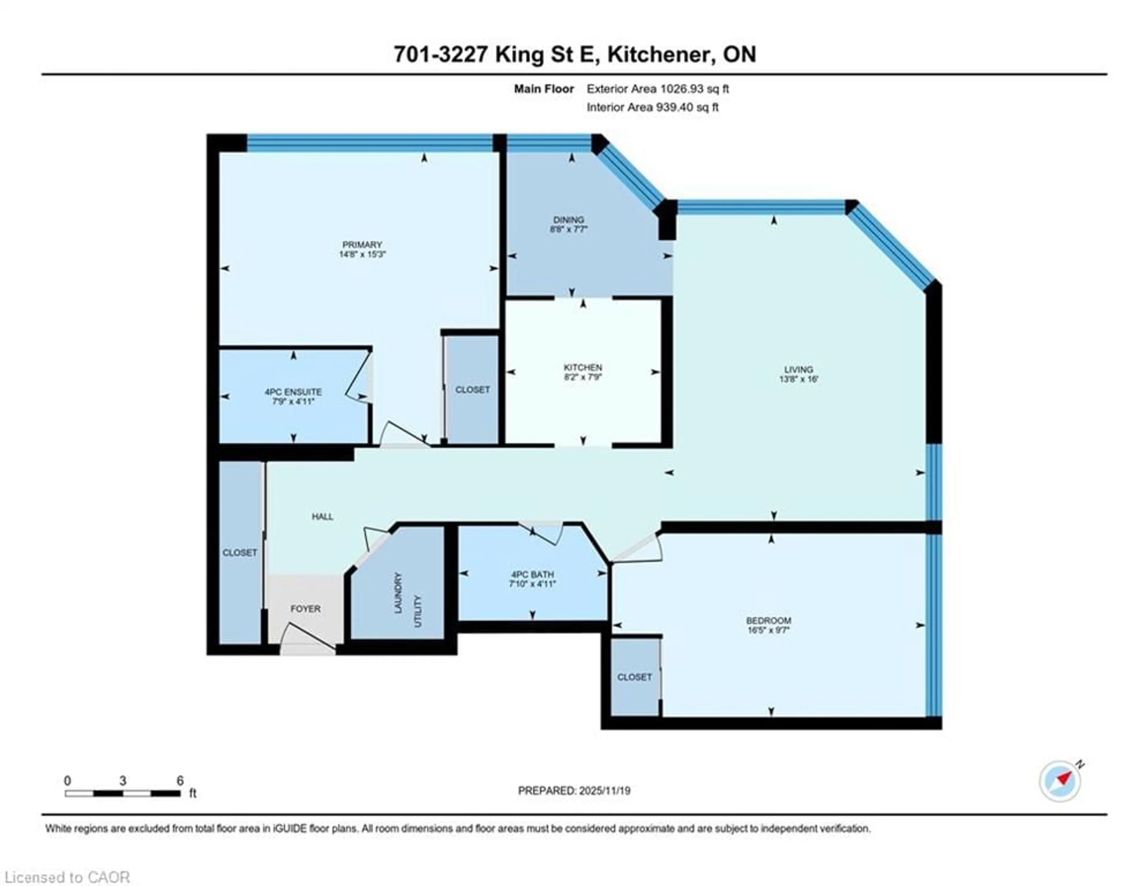 Floor plan for 3227 King St #710, Kitchener Ontario N2A 3Z9