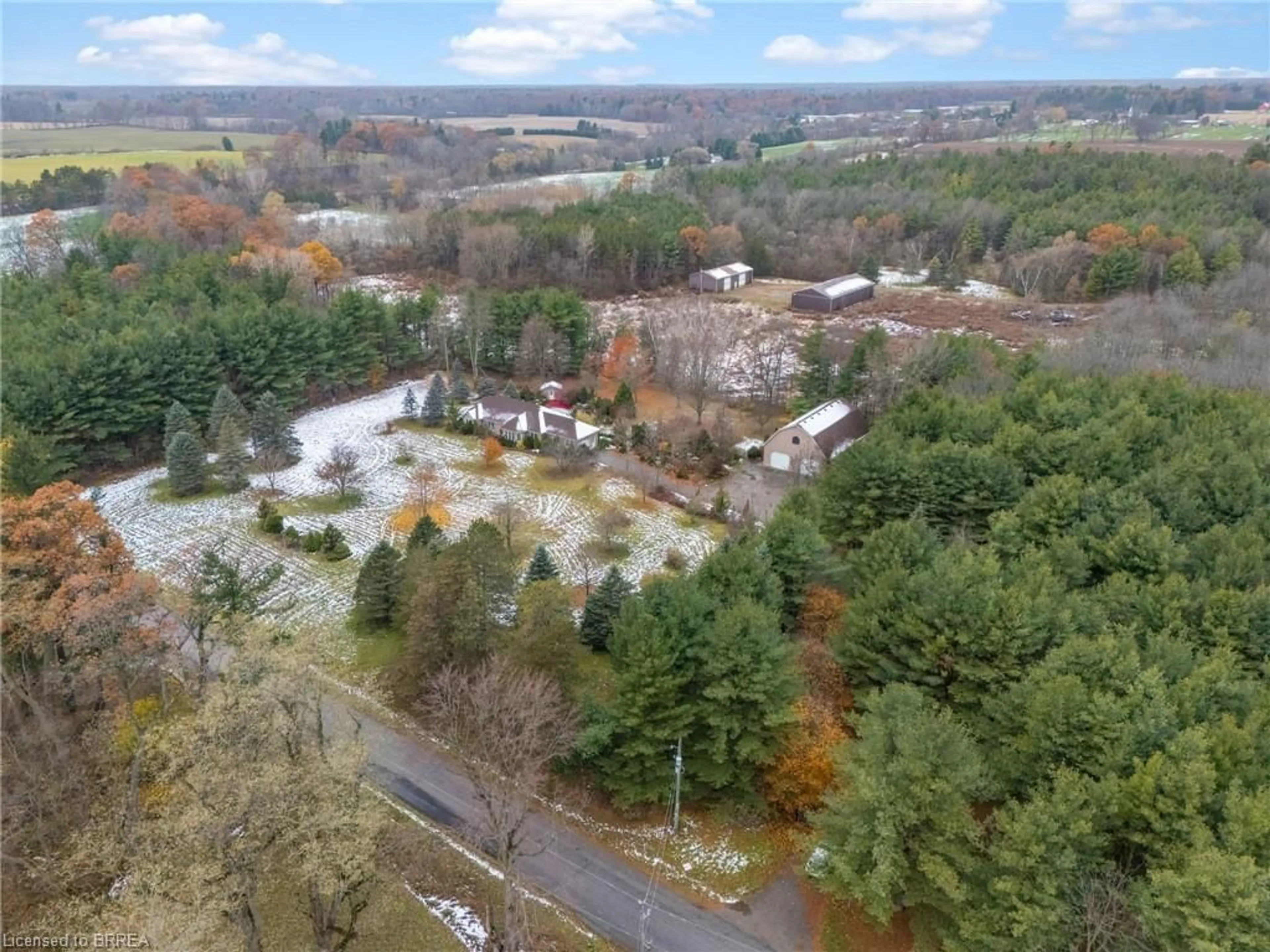 A pic from outside/outdoor area/front of a property/back of a property/a pic from drone, forest/trees view for 1027 Charlotteville Rd, Norfolk Ontario N3Y 4K1