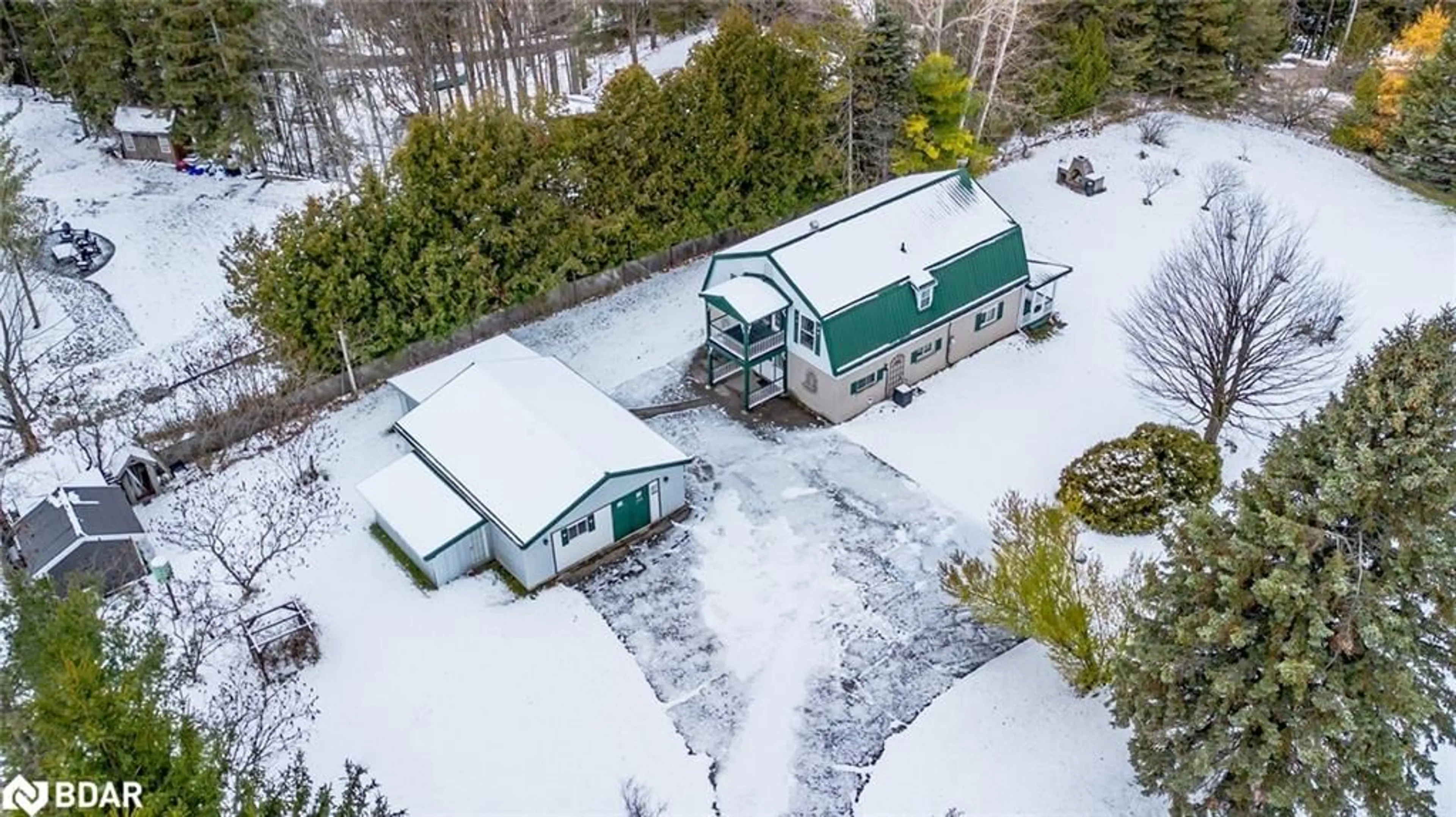 A pic from outside/outdoor area/front of a property/back of a property/a pic from drone, unknown for 8064 9th Line, Thornton Ontario L0L 2N0