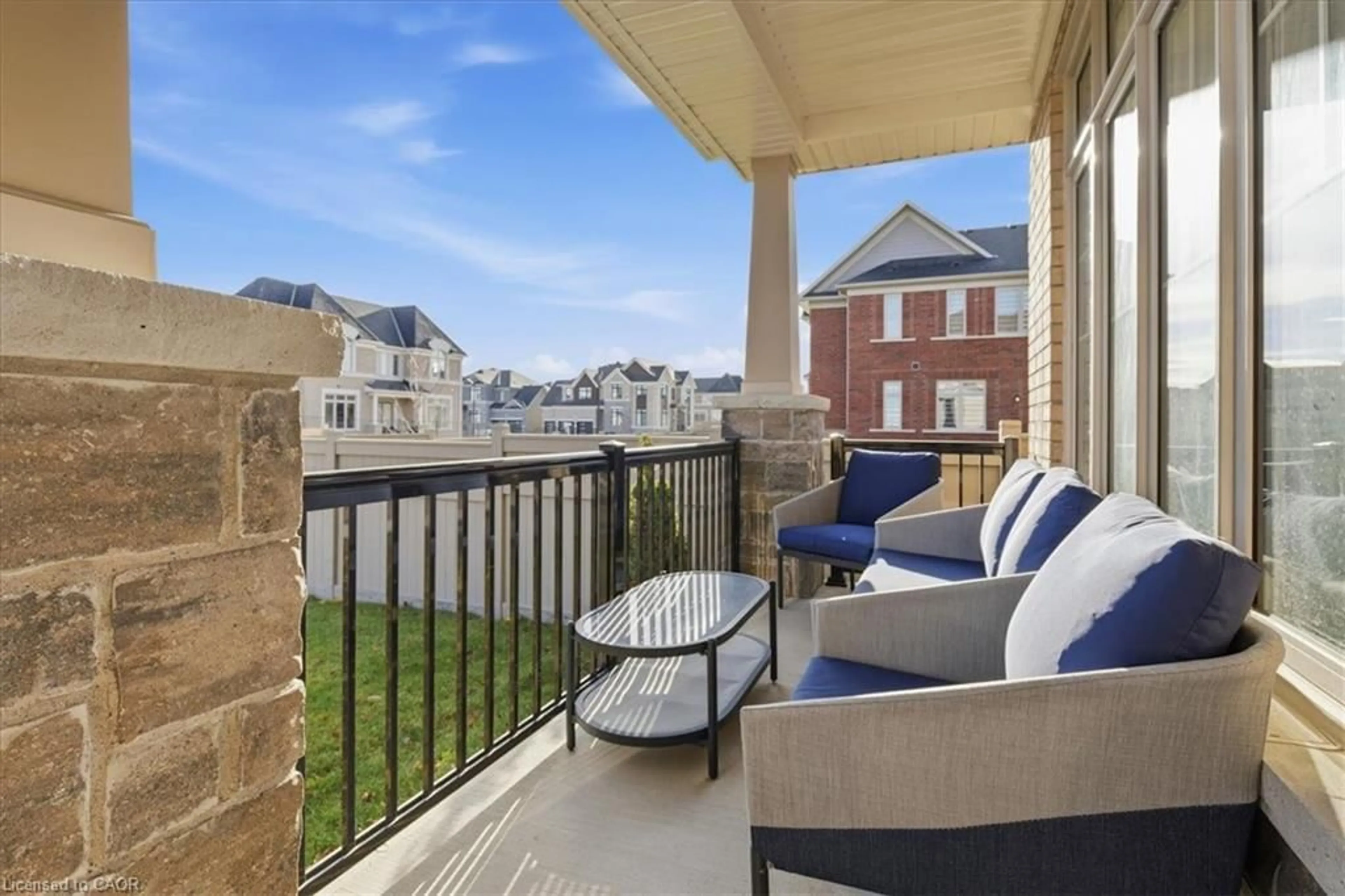 Balcony in the apartment, city buildings view from balcony for 7 Alderwood Dr, Tottenham Ontario L0G 1W0