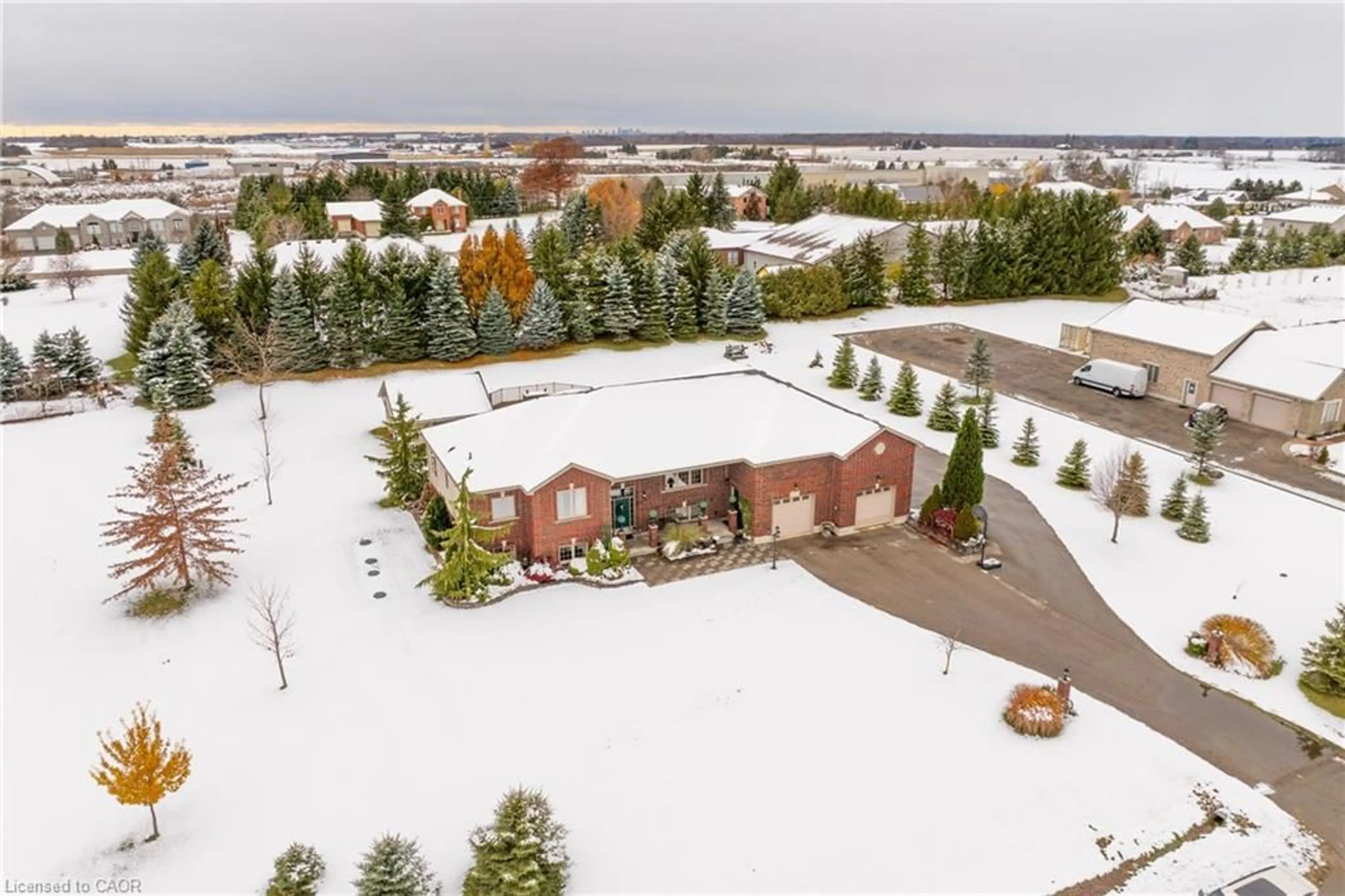 A pic from outside/outdoor area/front of a property/back of a property/a pic from drone, mountain view for 12 Starlight Lane, Dorchester Ontario N0L 1G5