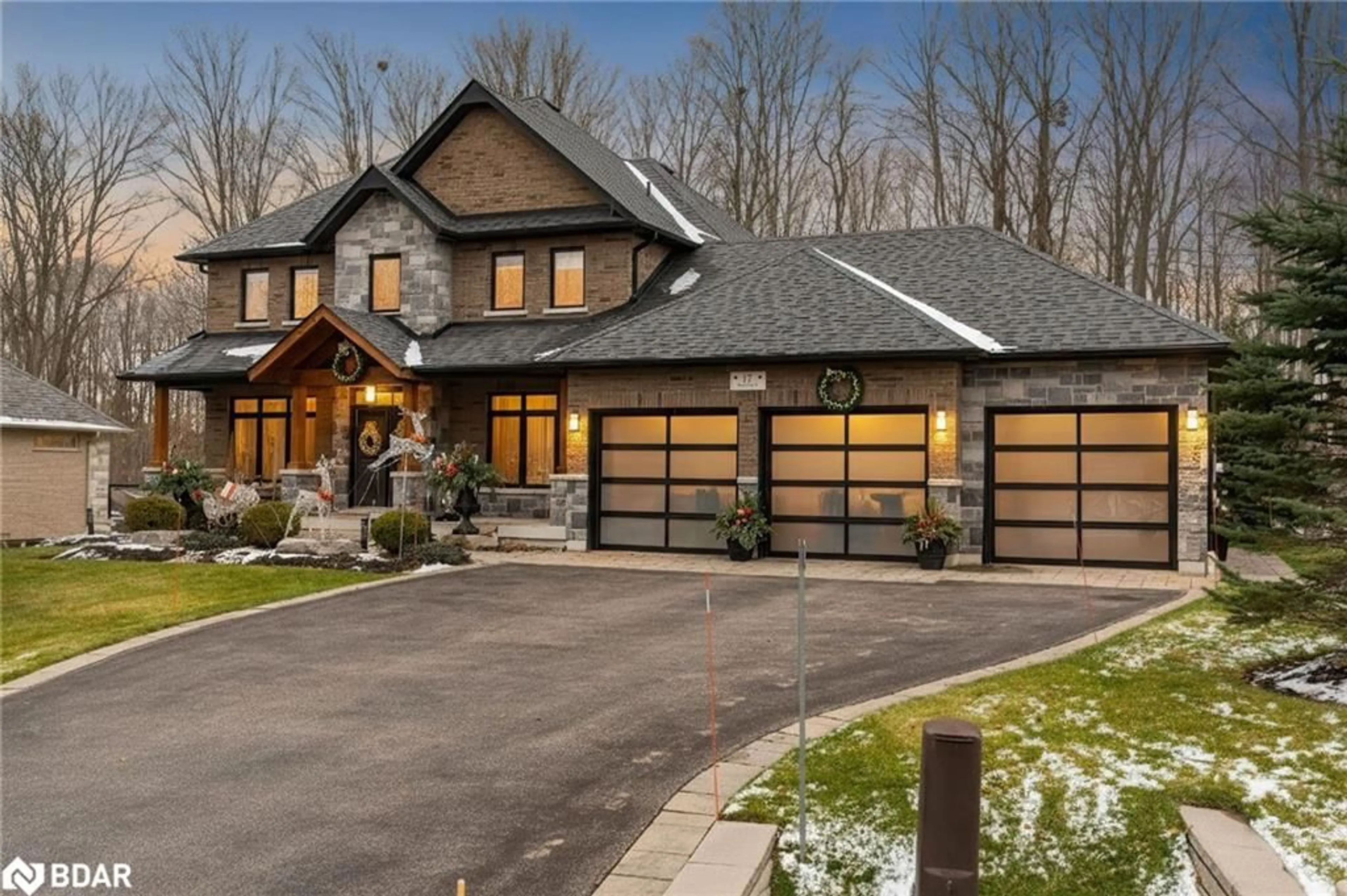 Home with brick exterior material, street for 17 Black Creek Trail, Minesing Ontario L9X 0J2