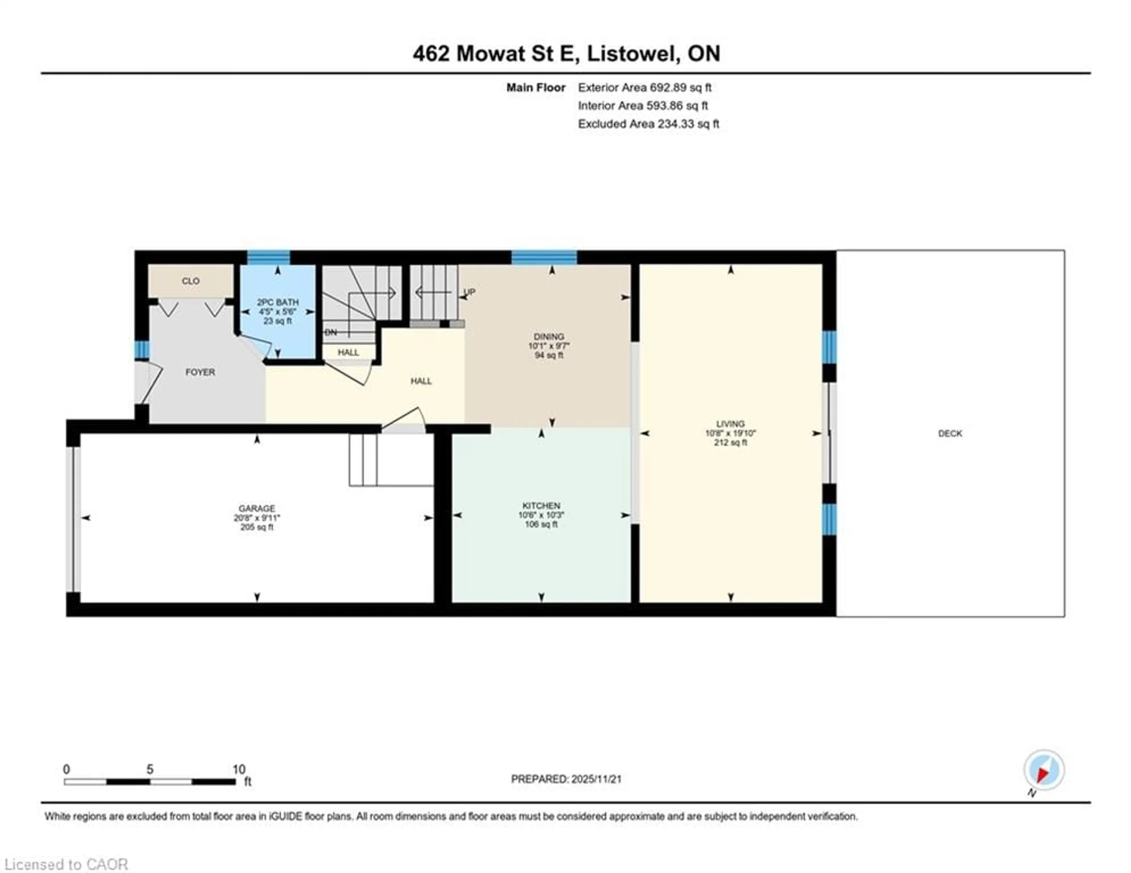 Floor plan for 462 Mowat St, Listowel Ontario N4W 0A4