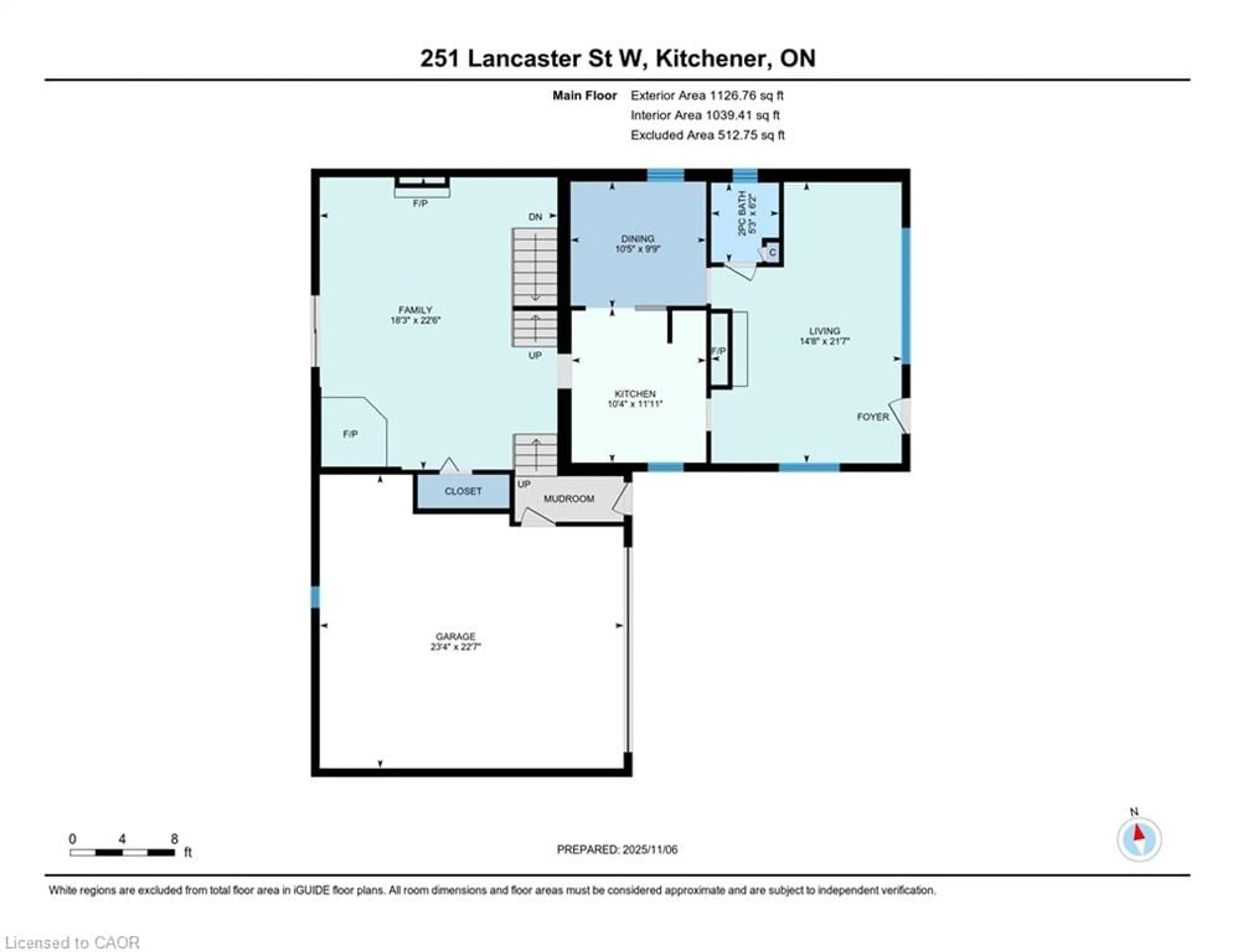 Floor plan for 215 Lancaster St, Kitchener Ontario N2H 4T9