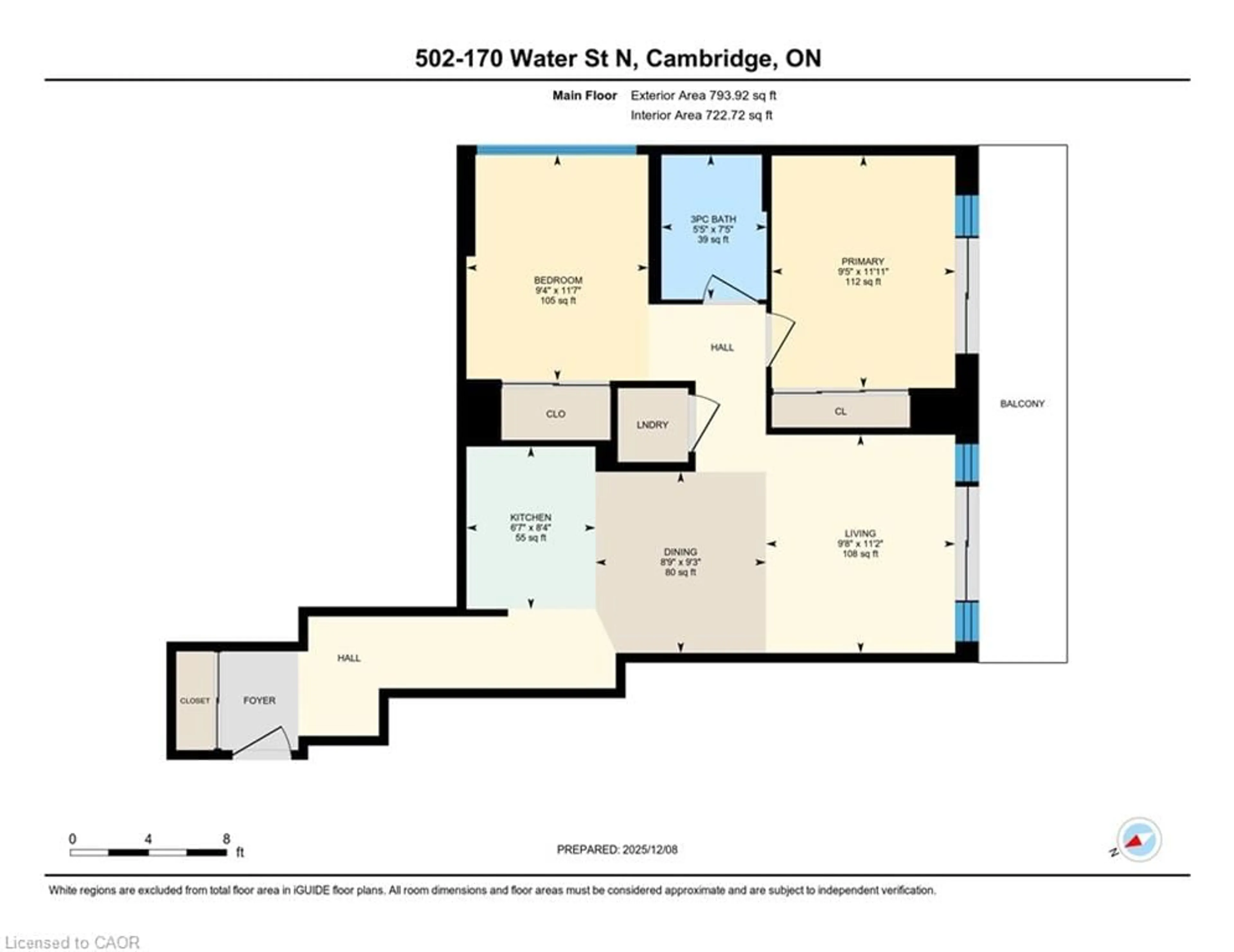 Floor plan for 170 Water St #502, Cambridge Ontario N1R 3B6