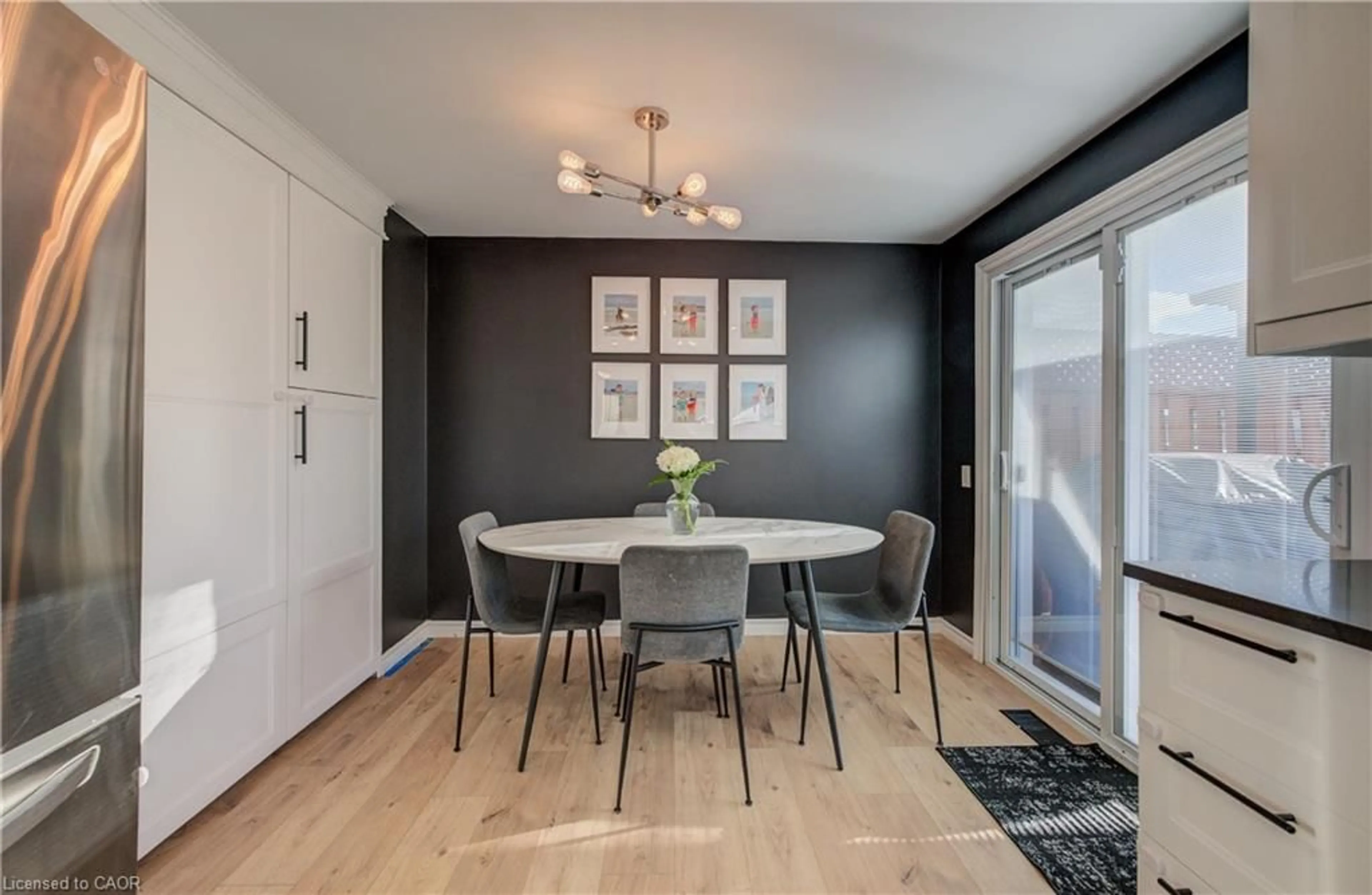 Dining room, wood/laminate floor for 1012 Vanier Ave #A, Woodstock Ontario N4S 4K4