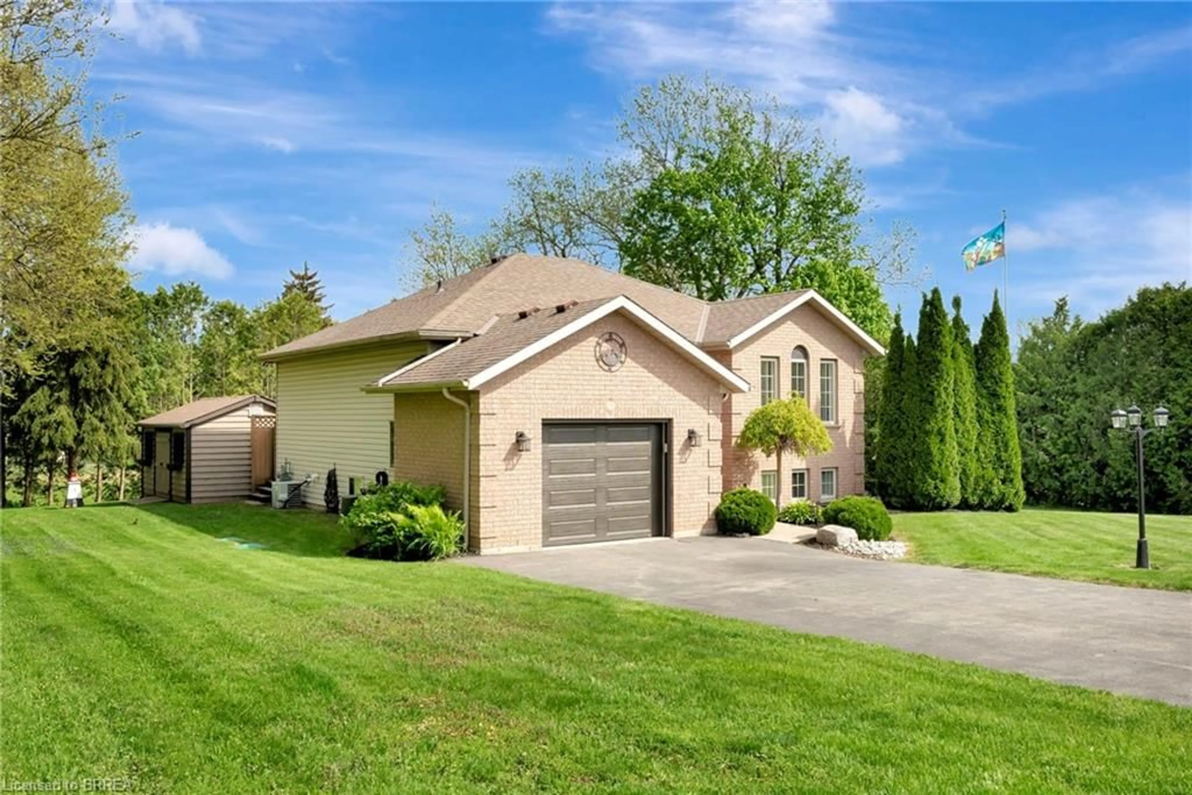 Home with brick exterior material, street for 1565 Old Brock St, Vittoria Ontario N0E 1W0