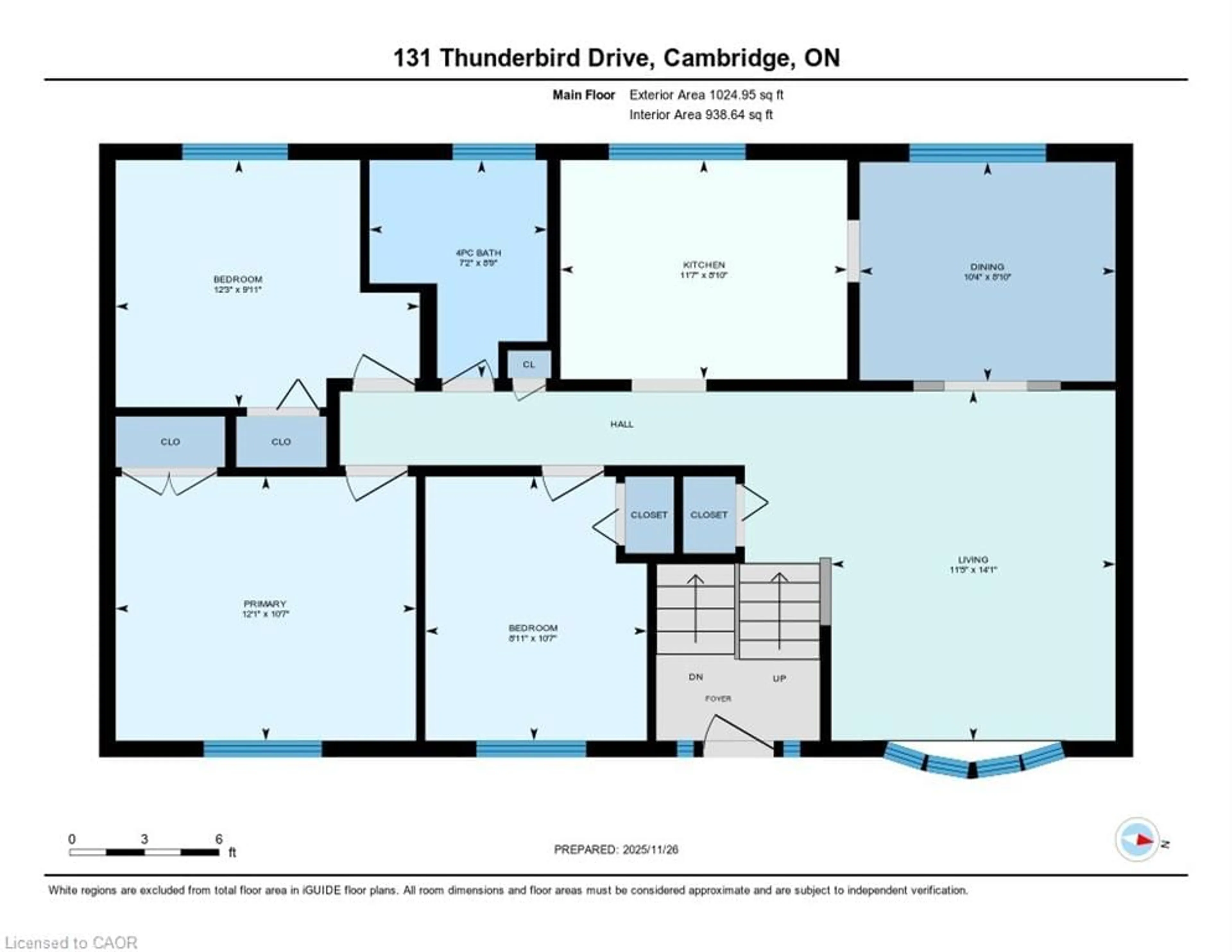 Floor plan for 131 Thunderbird Dr, Cambridge Ontario N1R 6H2