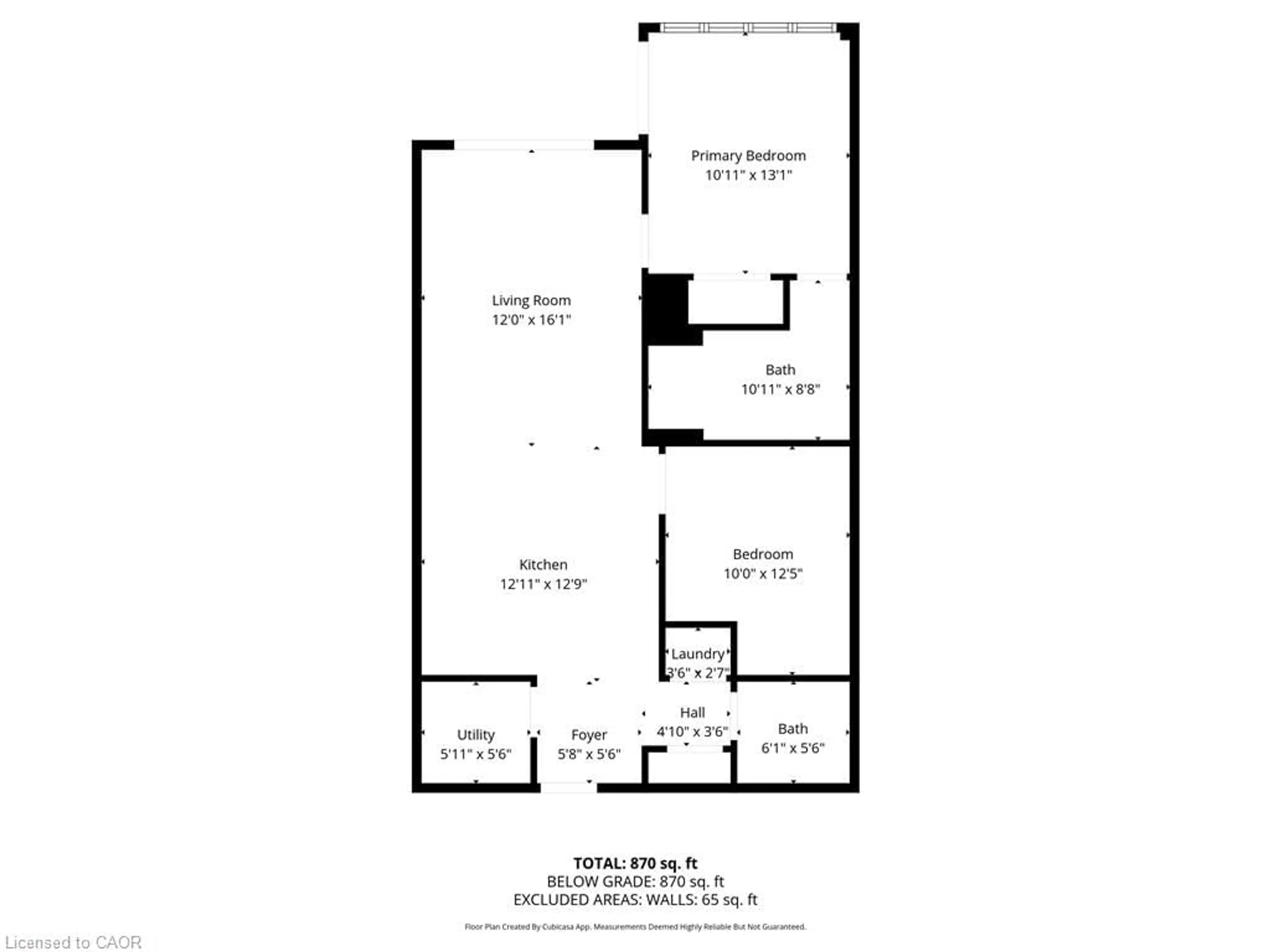 Floor plan for 12 Erie Blvd #208, Long Point Ontario N0E 1M0