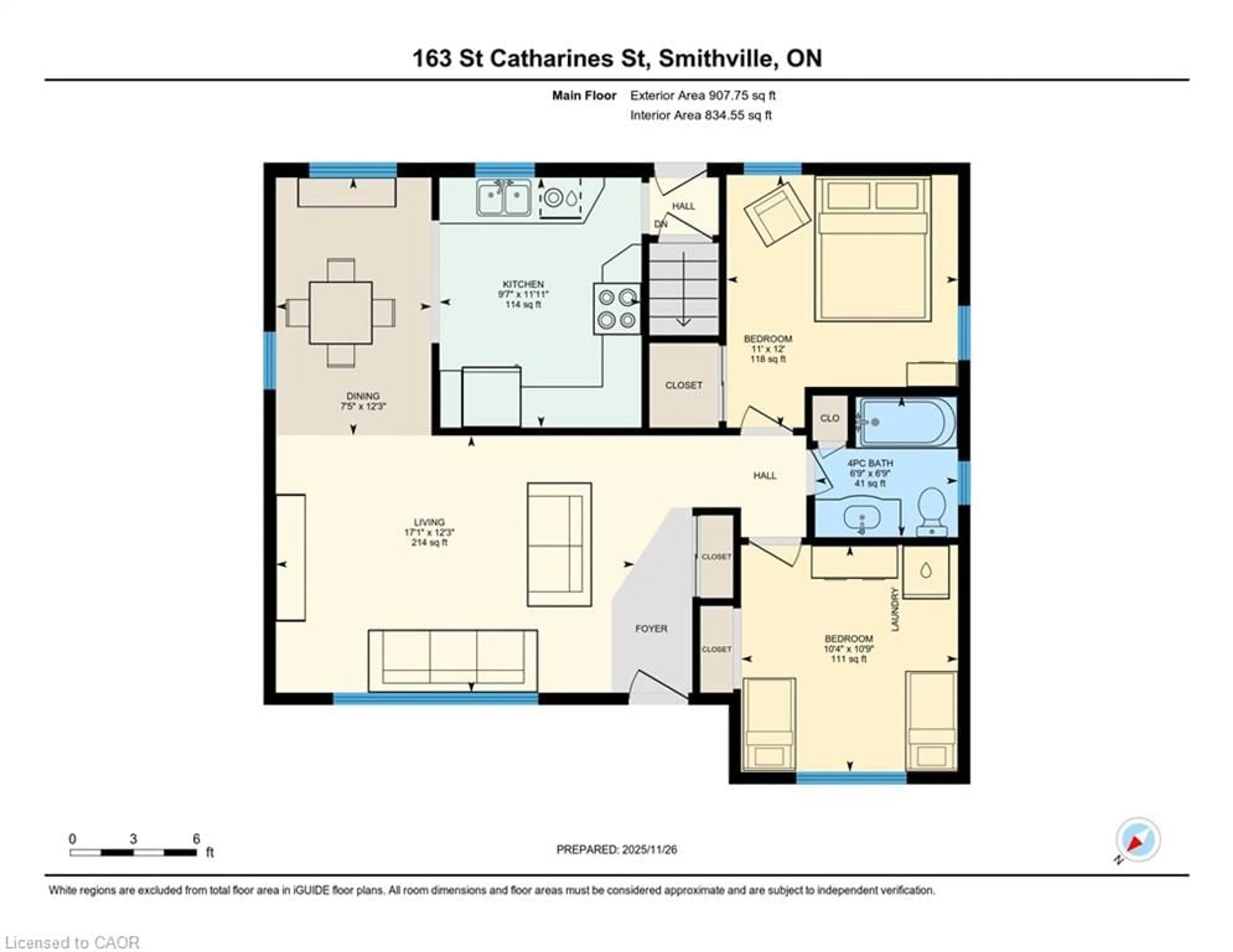 Floor plan for 163 St Catharines St, Smithville Ontario L0R 2A0