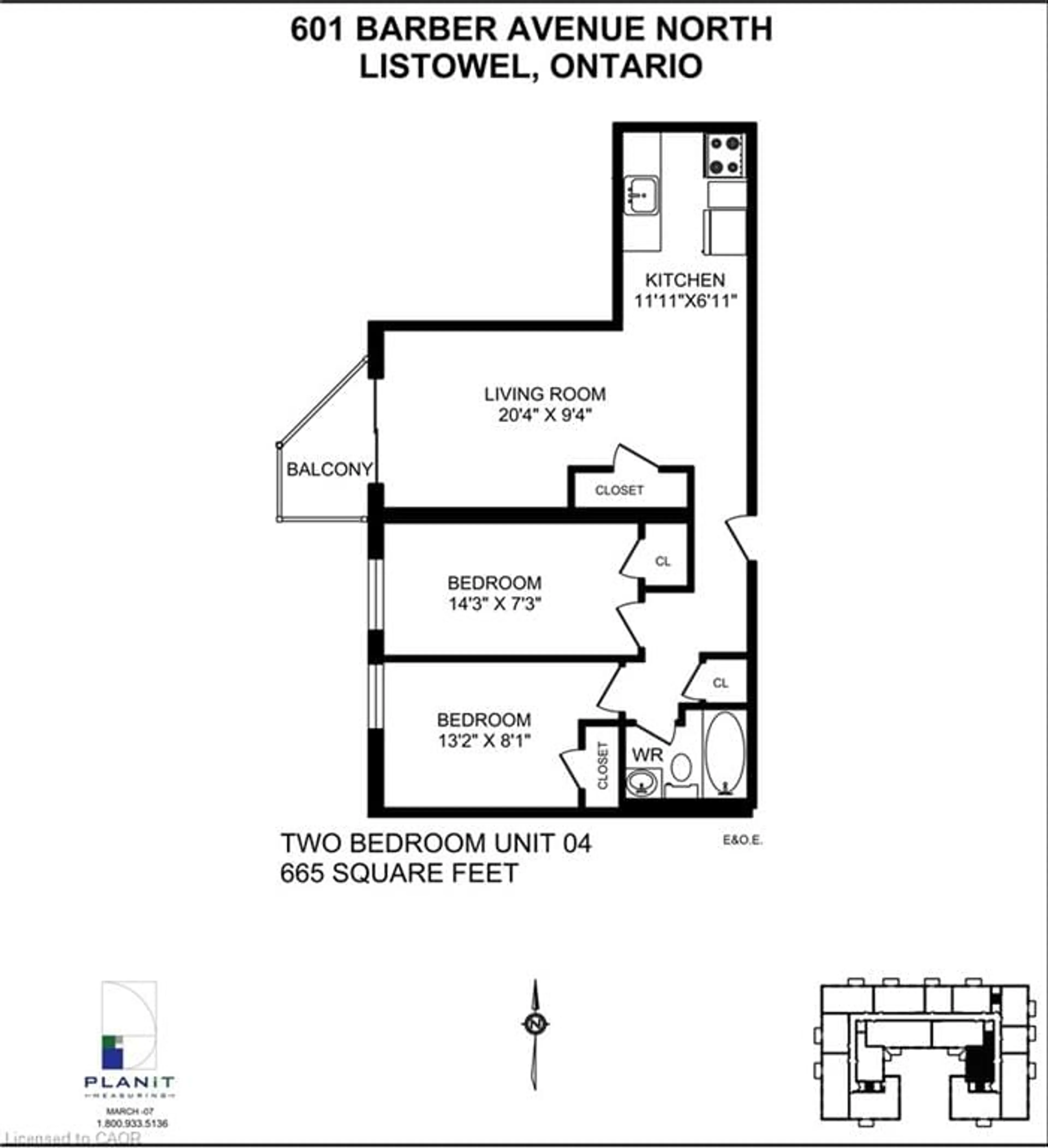 Floor plan for 601 Barber Ave #204, Listowel Ontario N4W 1S4