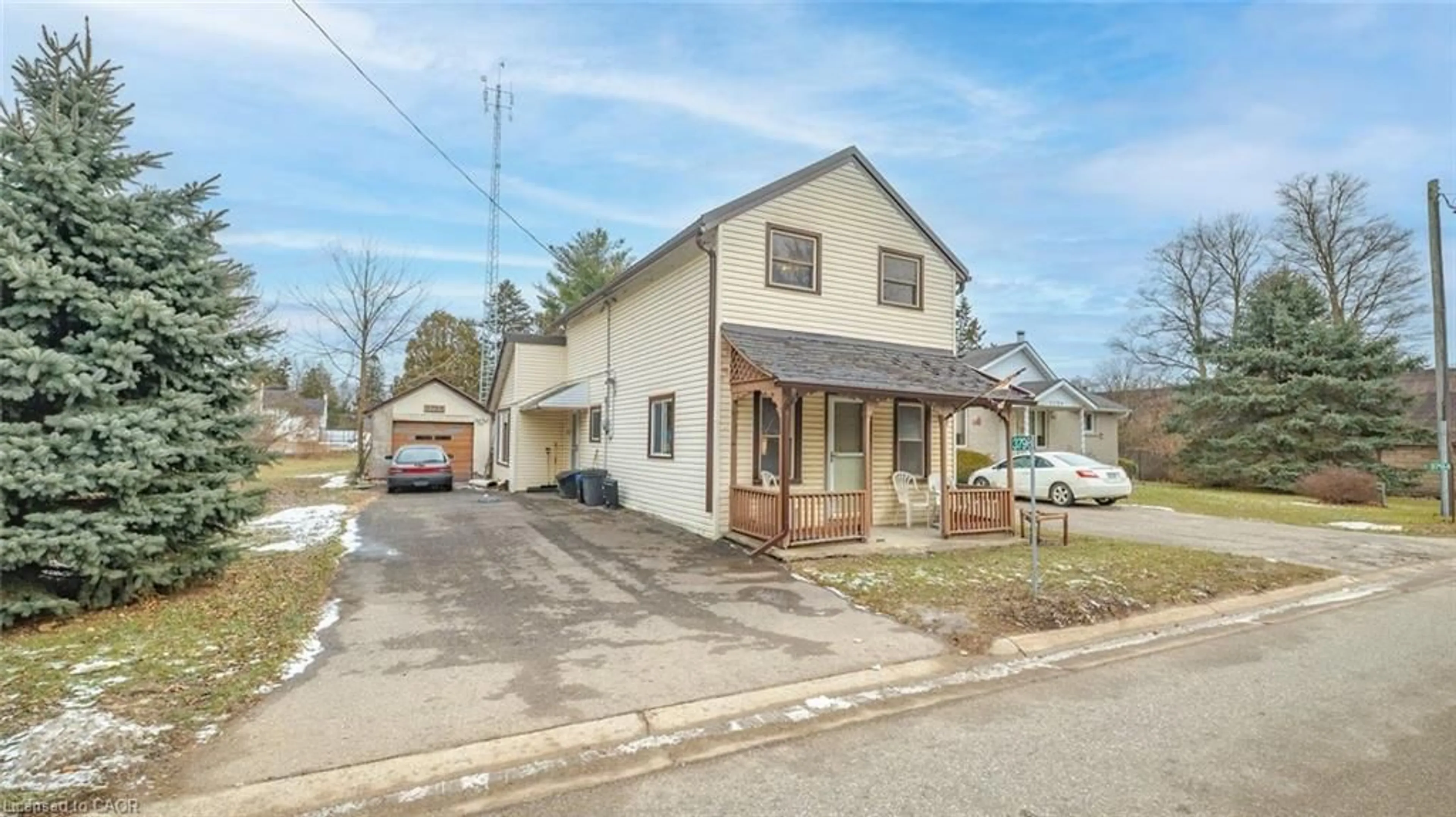 A pic from outside/outdoor area/front of a property/back of a property/a pic from drone, street for 3796 Teeterville Rd, Teeterville Ontario N0E 1S0